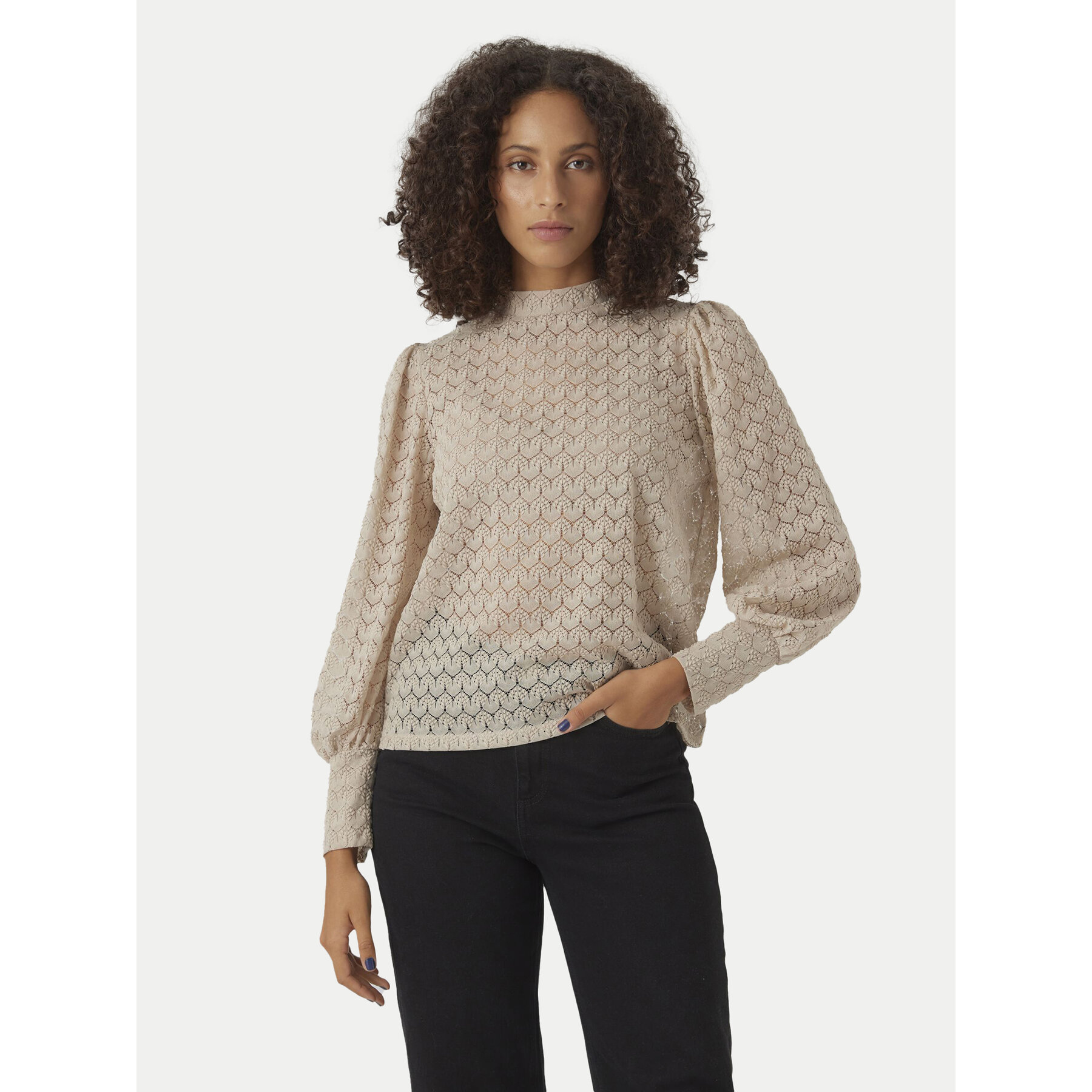 Vero Moda Bluse Becca 10302894 Beige Regular Fit