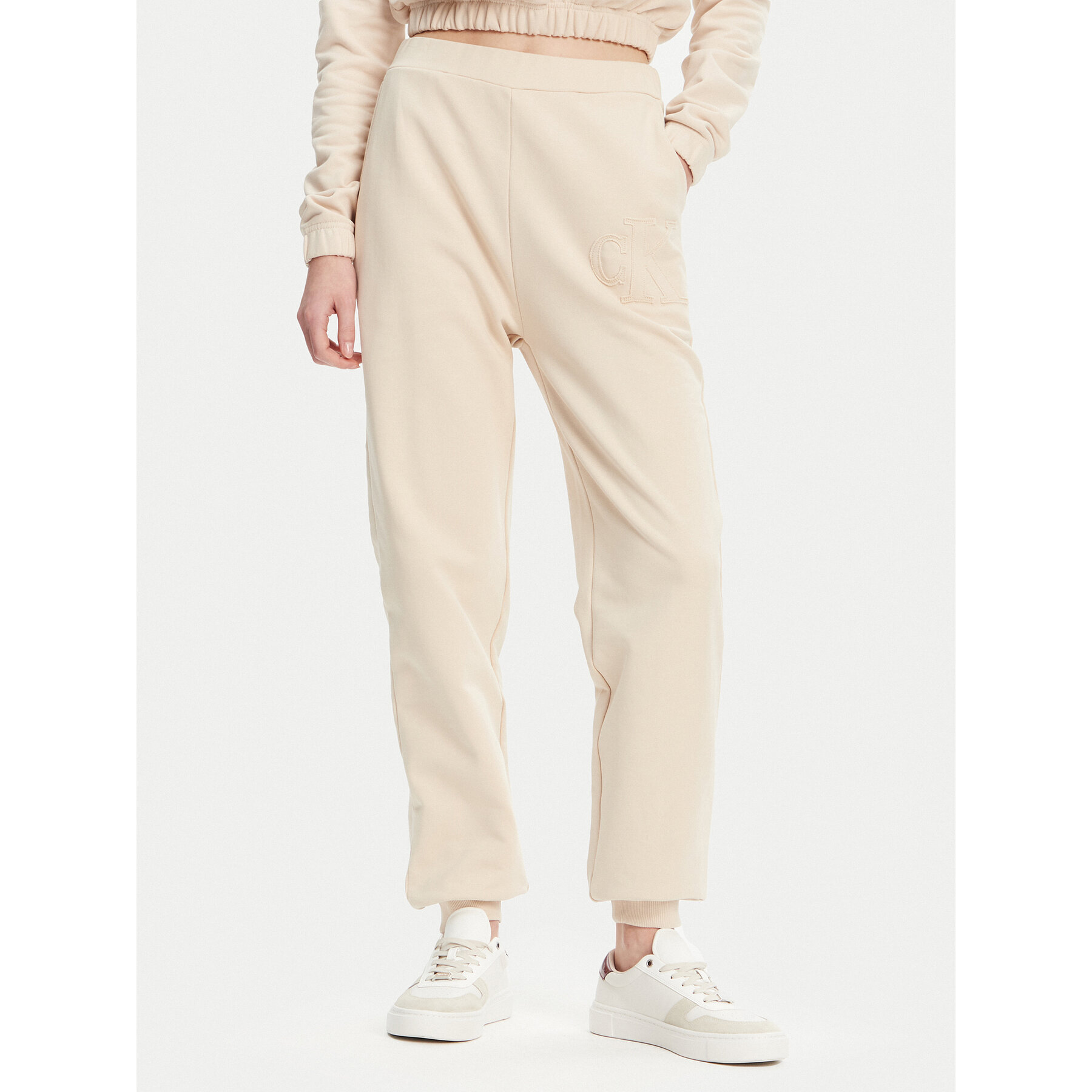 Calvin Klein Jeans Jogginghose J20J225355 Beige Regular Fit