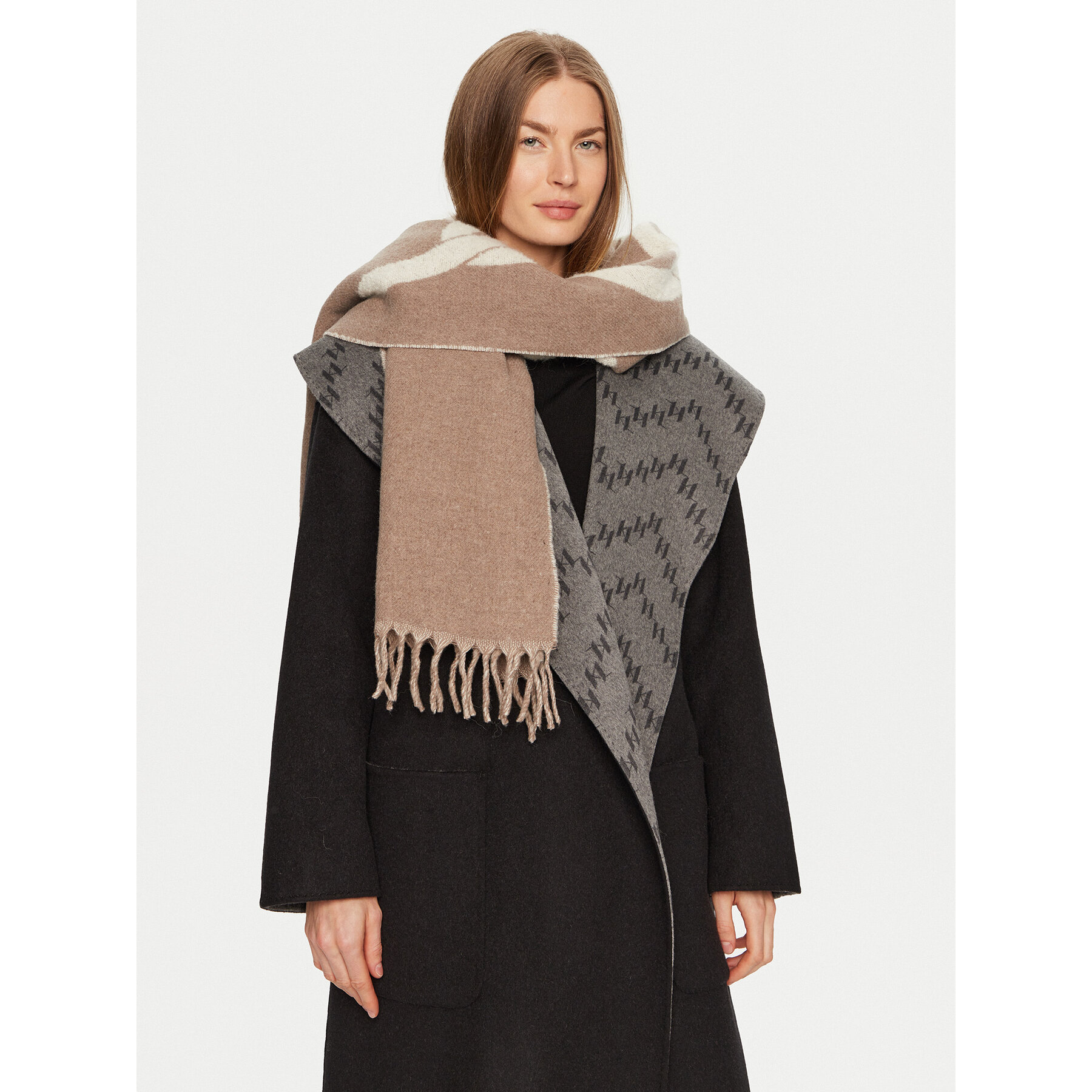 Šál KARL LAGERFELD 246W3308 Béžová