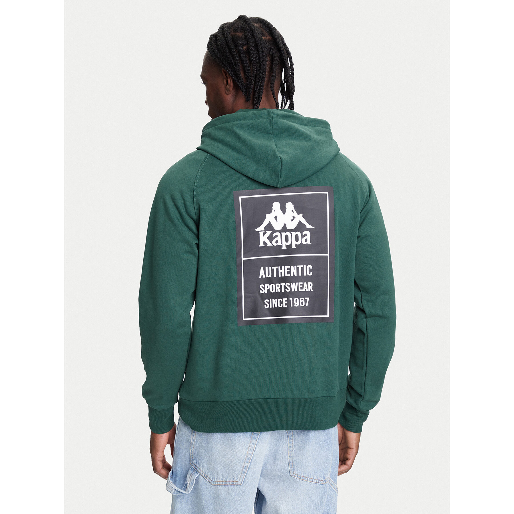 Kappa Majica dugih rukava Authentic 321W7GW Zelena Regular Fit