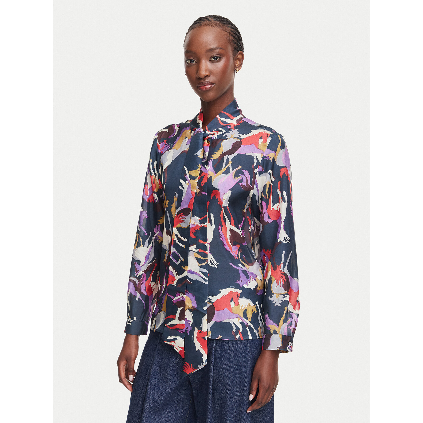 Marella Hemd Snastro 2623116104 Dunkelblau Regular Fit