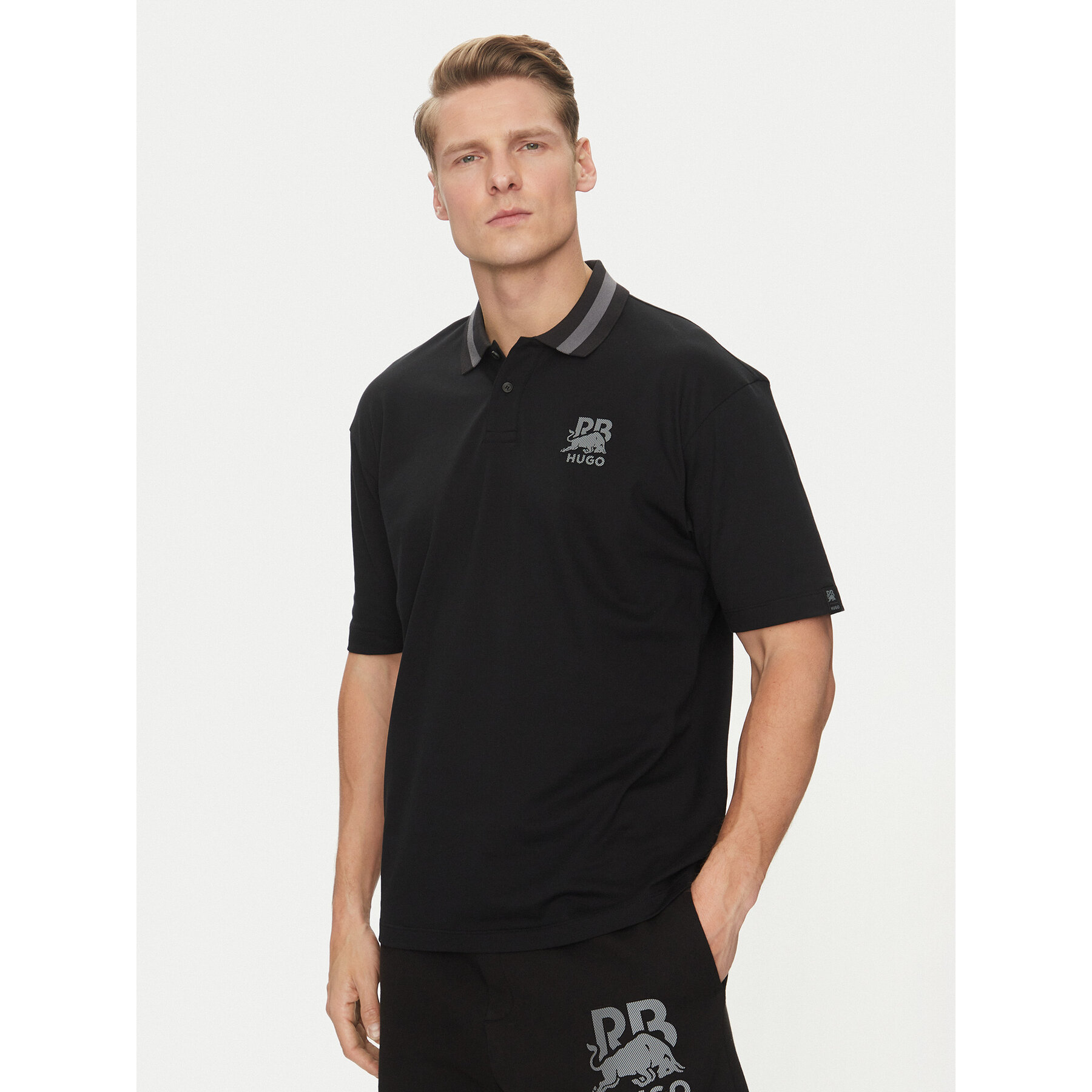 HUGO Polo Dodac_RB 50542748 Nero Regular Fit