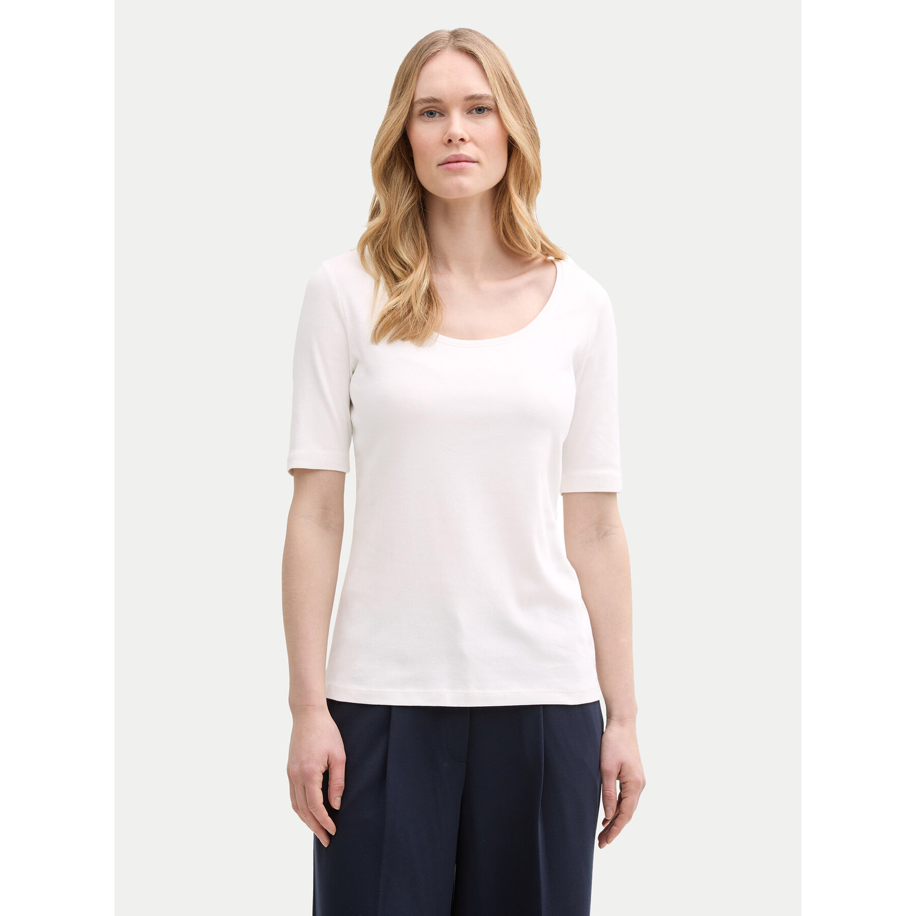 Tom Tailor Póló 1045541 Fehér Regular Fit