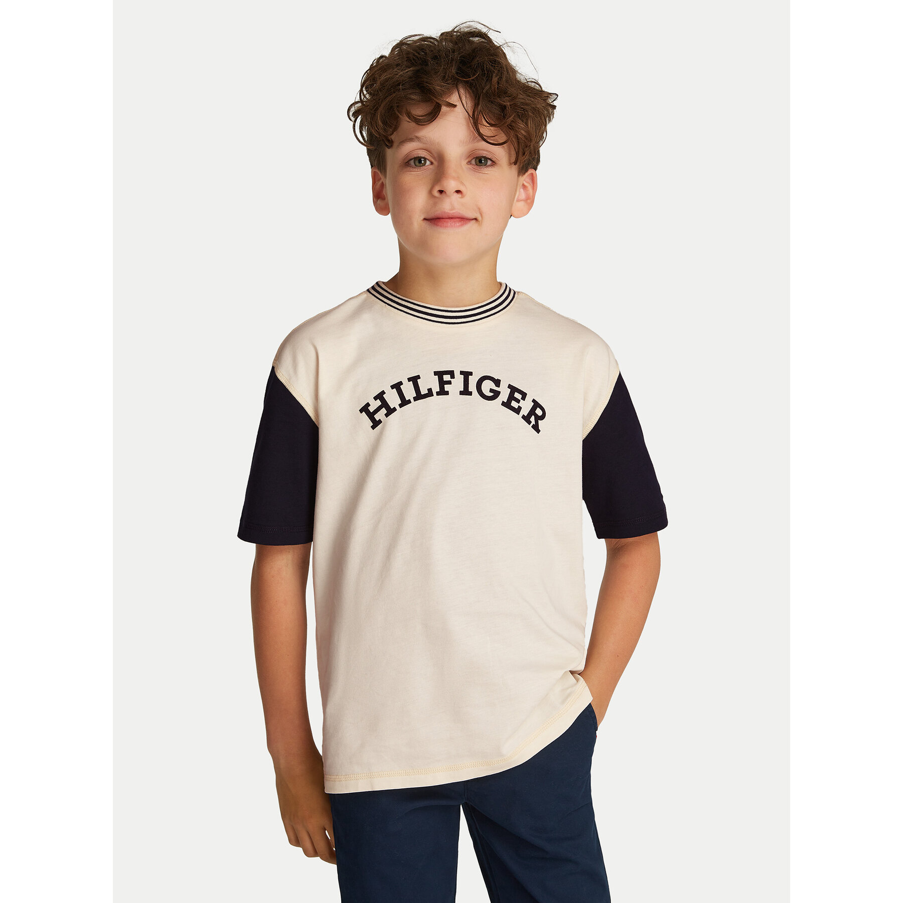 Tommy Hilfiger Marškinėliai Monotype Graphic KB0KB09360 Smėlio Regular Fit