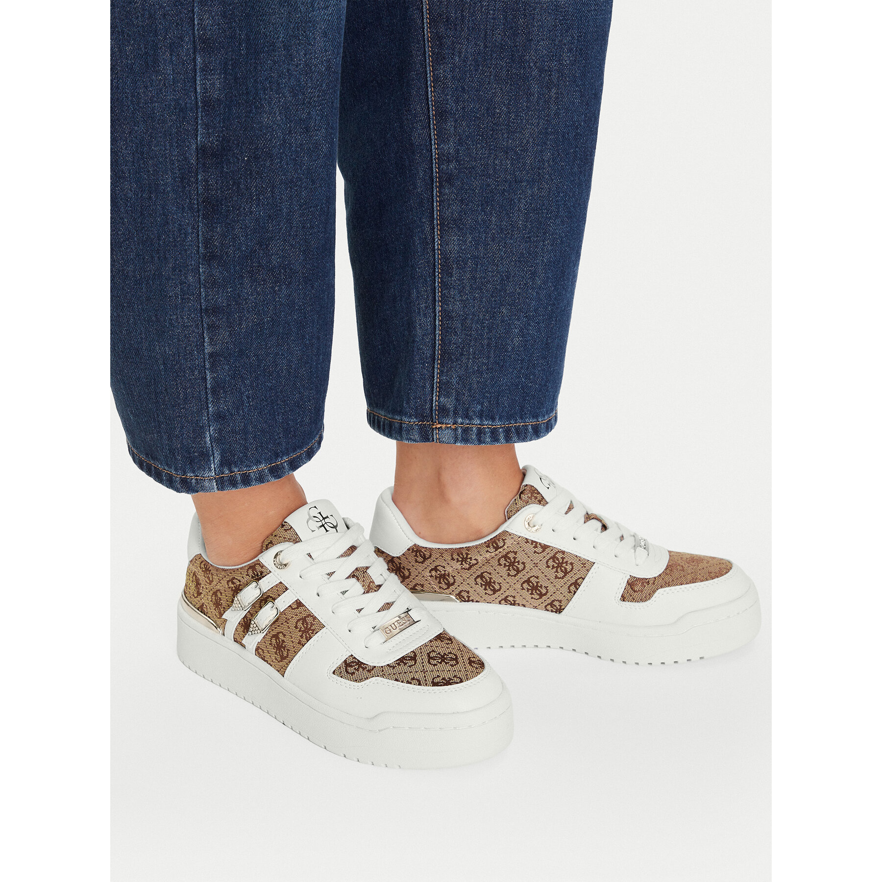 Sneakersy Guess FLFMA2 FAL12 Svetlo hnedá