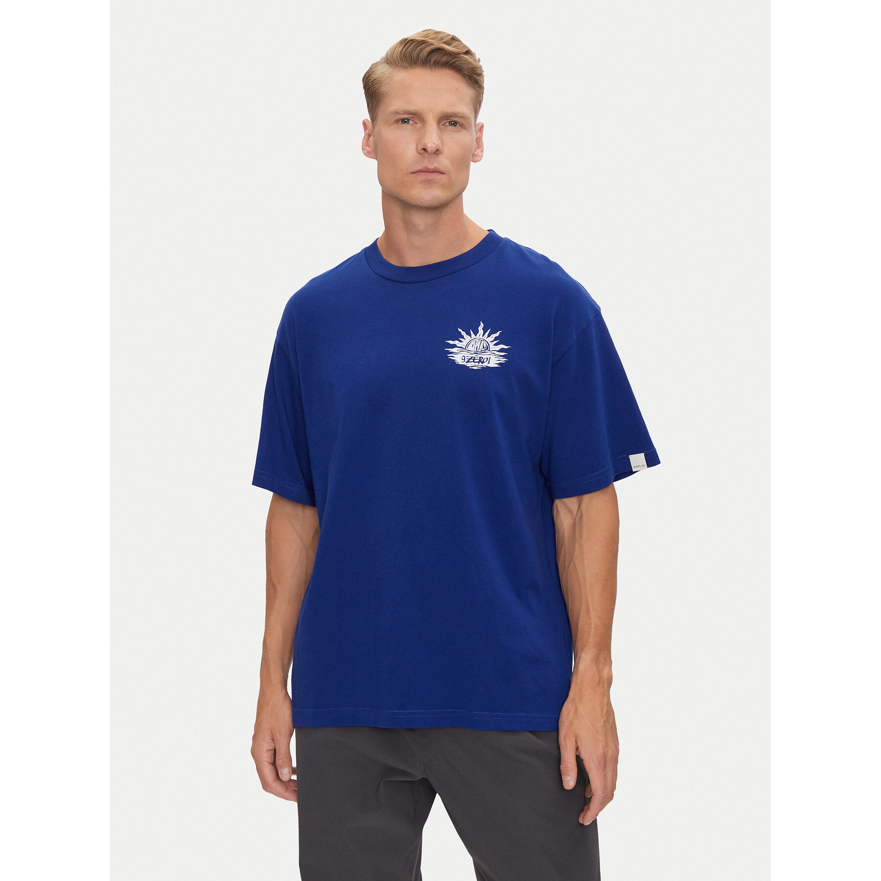 Replay T-shirt M6990 .000.23454 Blu Loose Fit