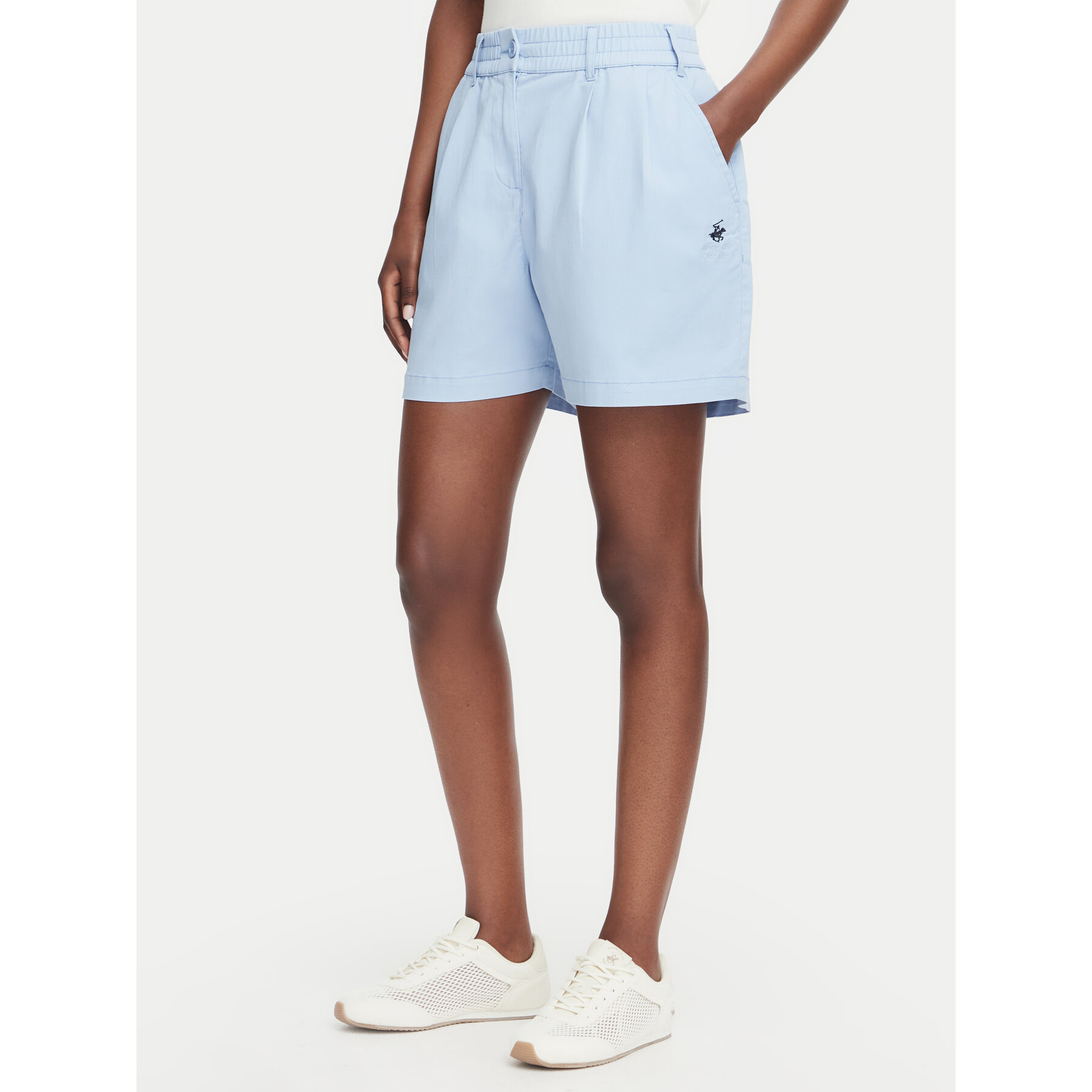 Beverly Hills Polo Club Stoffshorts P-SS26W-B576580 Hellblau Regular Fit