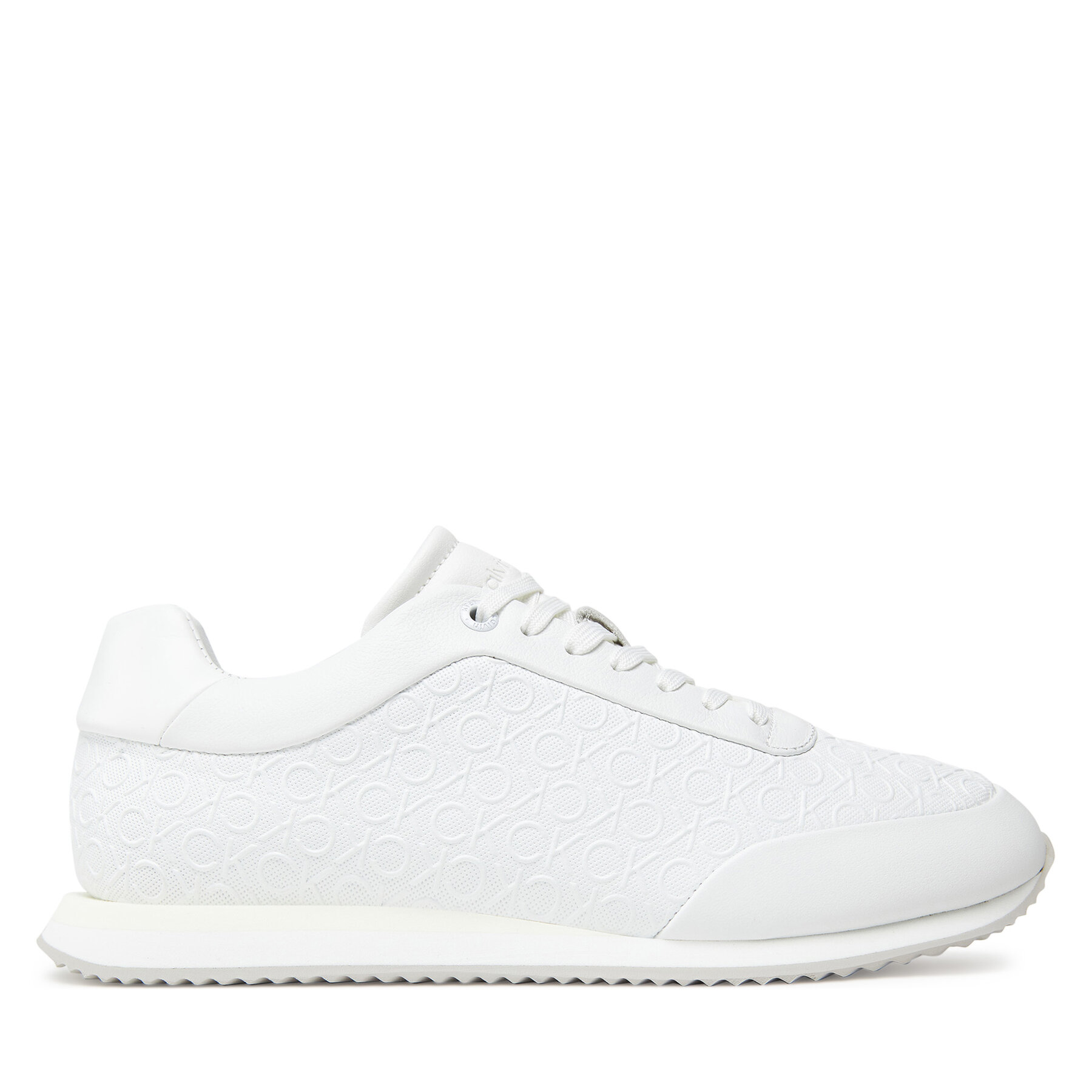 Sneakers Calvin Klein Runner Lace Up Mono Pu HW0HW02574 Alb