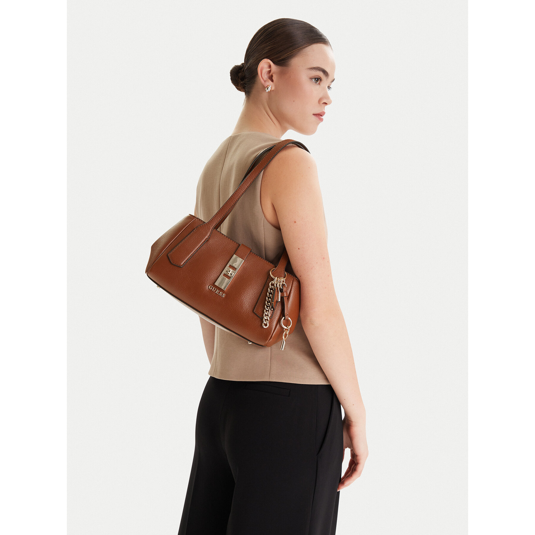 Дамска чанта Guess Brooke HWBG98 97080 Кафяв