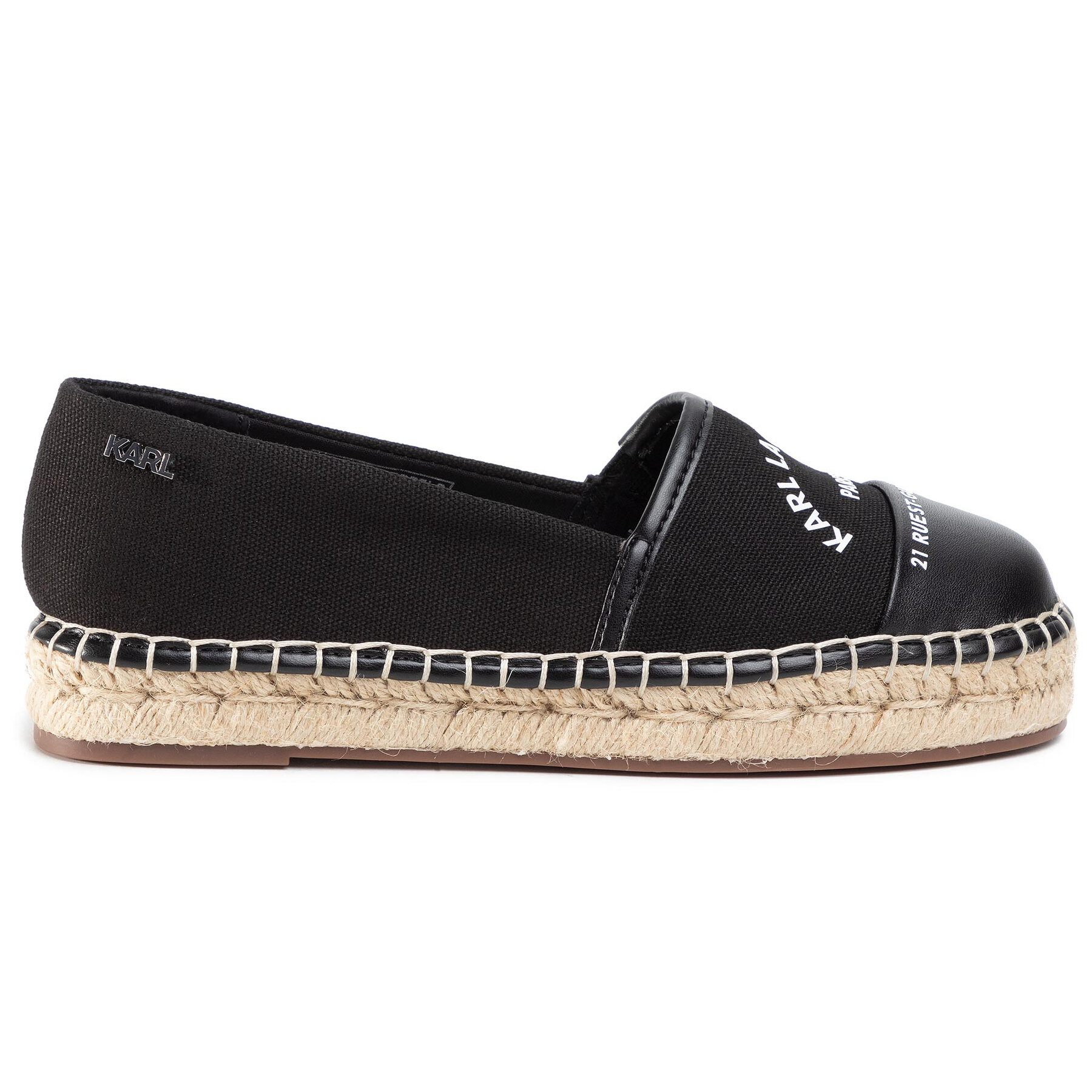 KARL LAGERFELD Dámske Espadrilky, Rozmer: 36, Čierna, KL80108