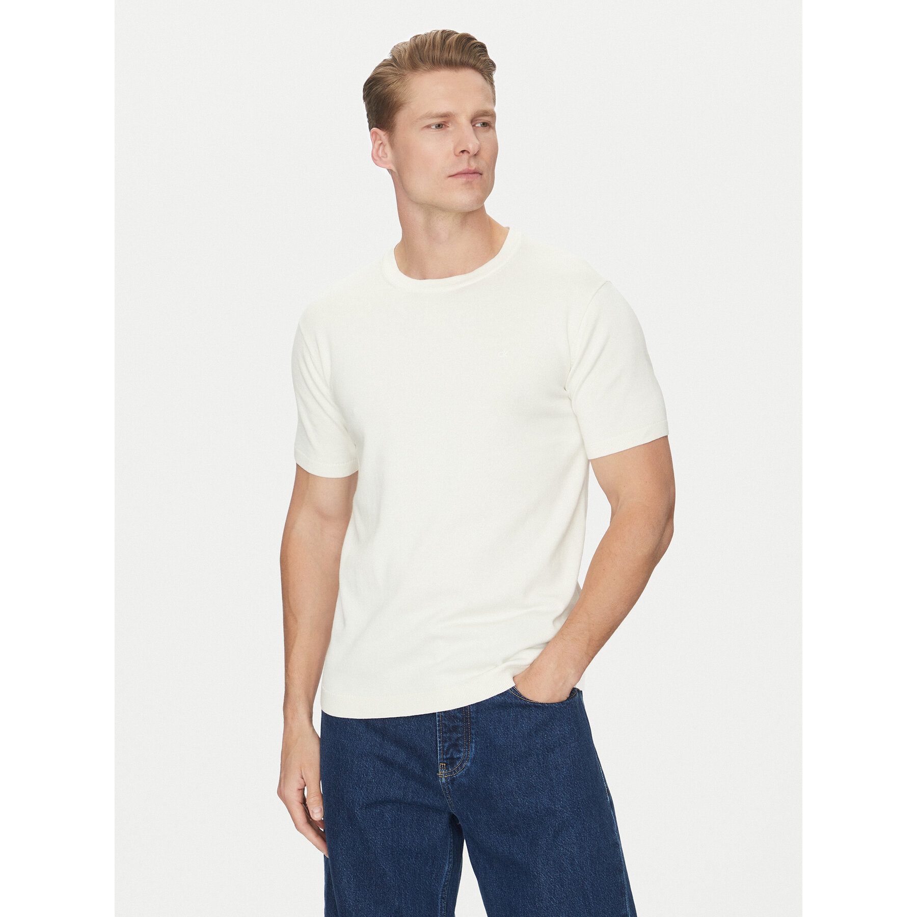 Calvin Klein Póló K10K114485 Ekru Regular Fit