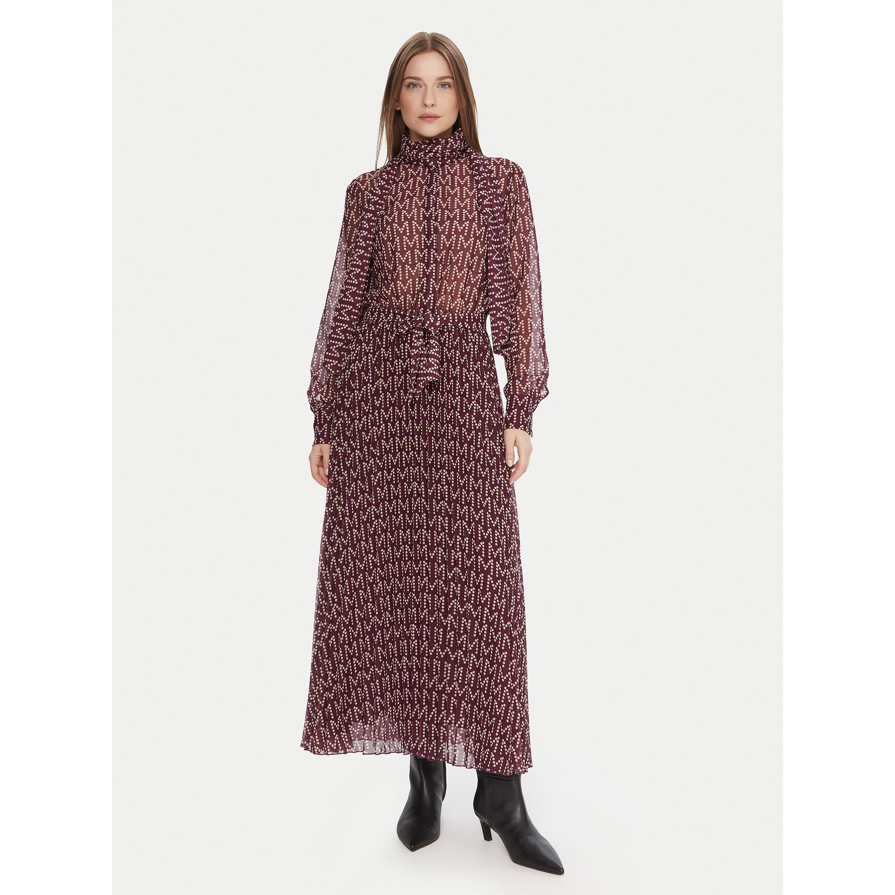 LOLA CASADEMUNT Kleid für den Alltag MF2516005 Dunkelrot Regular Fit