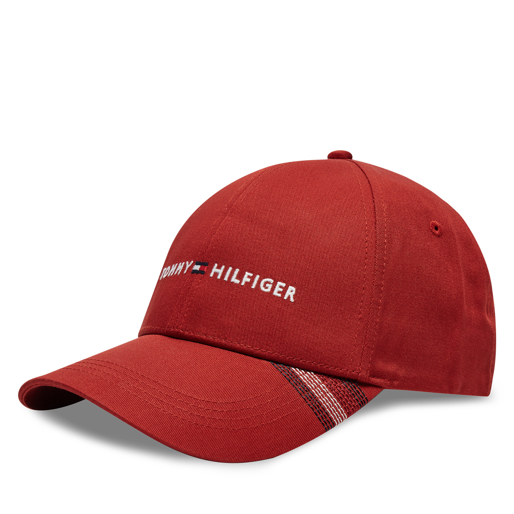Шапка с козирка Tommy Hilfiger Foundation Cotton 6 Panel Cap AM0AM12532 Червен