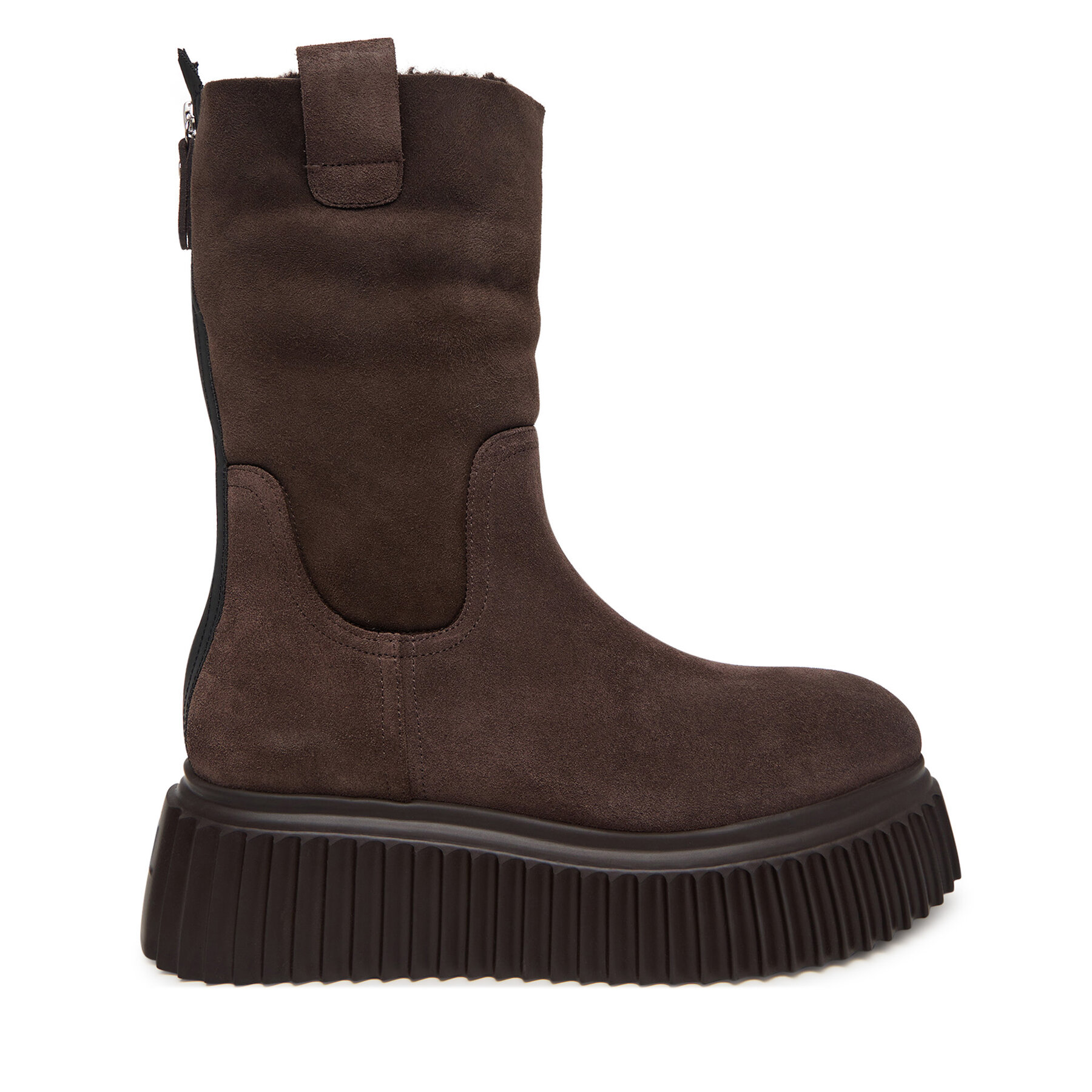 Botine AGL Milagros Fur D751529PGK Verde închis