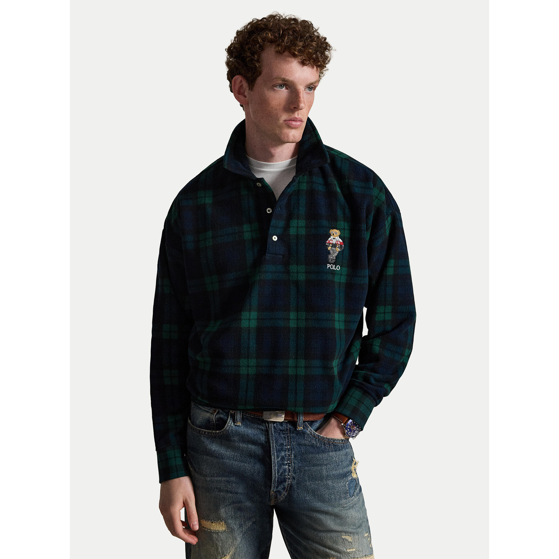 Polo Ralph Lauren Fleecejacke 710B28736001 Dunkelgrün Regular Fit