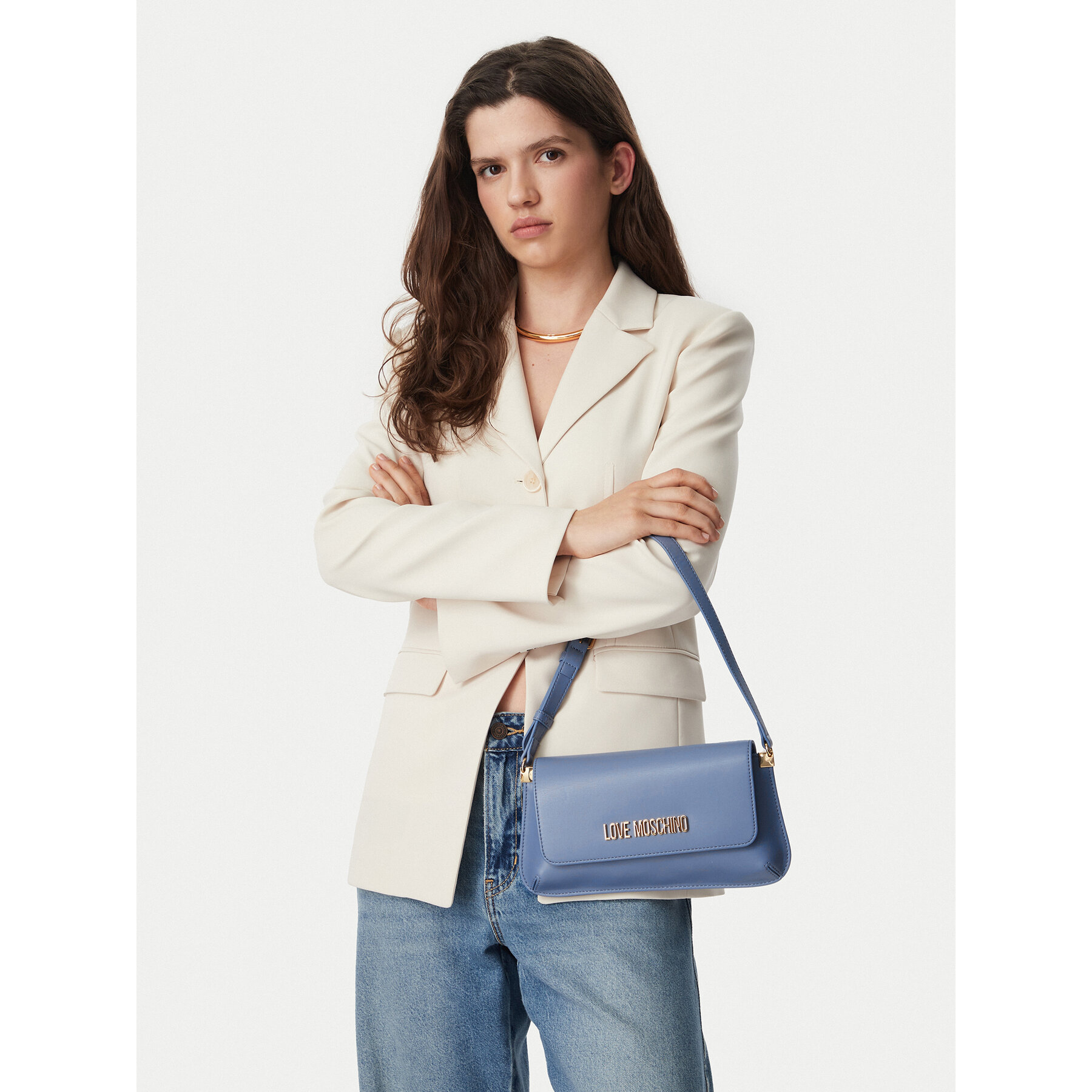 Ročna torba LOVE MOSCHINO JC4094PP1PLD101A Siva