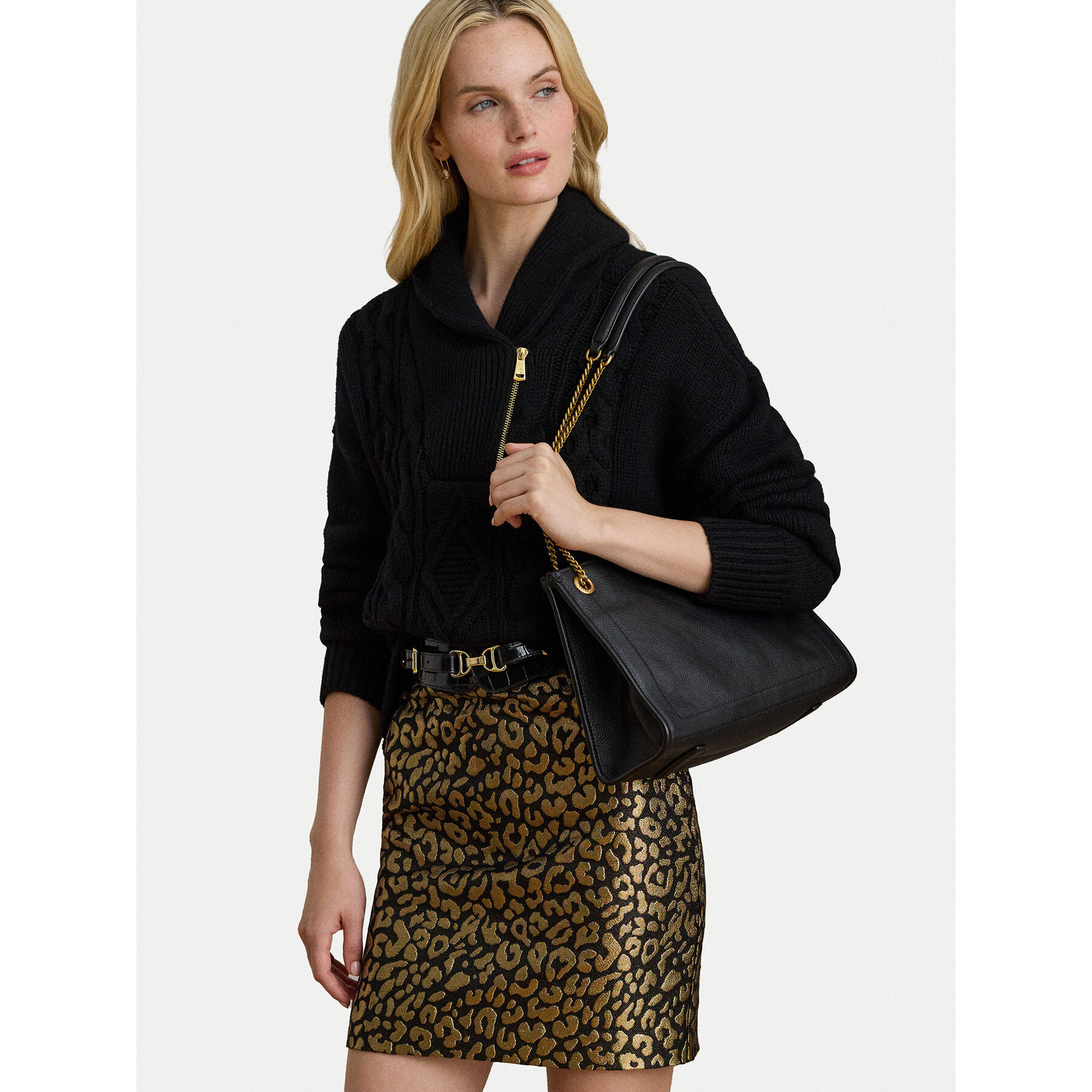 Ročna torba LAUREN RALPH LAUREN Brdly Md 431980173002 Črna