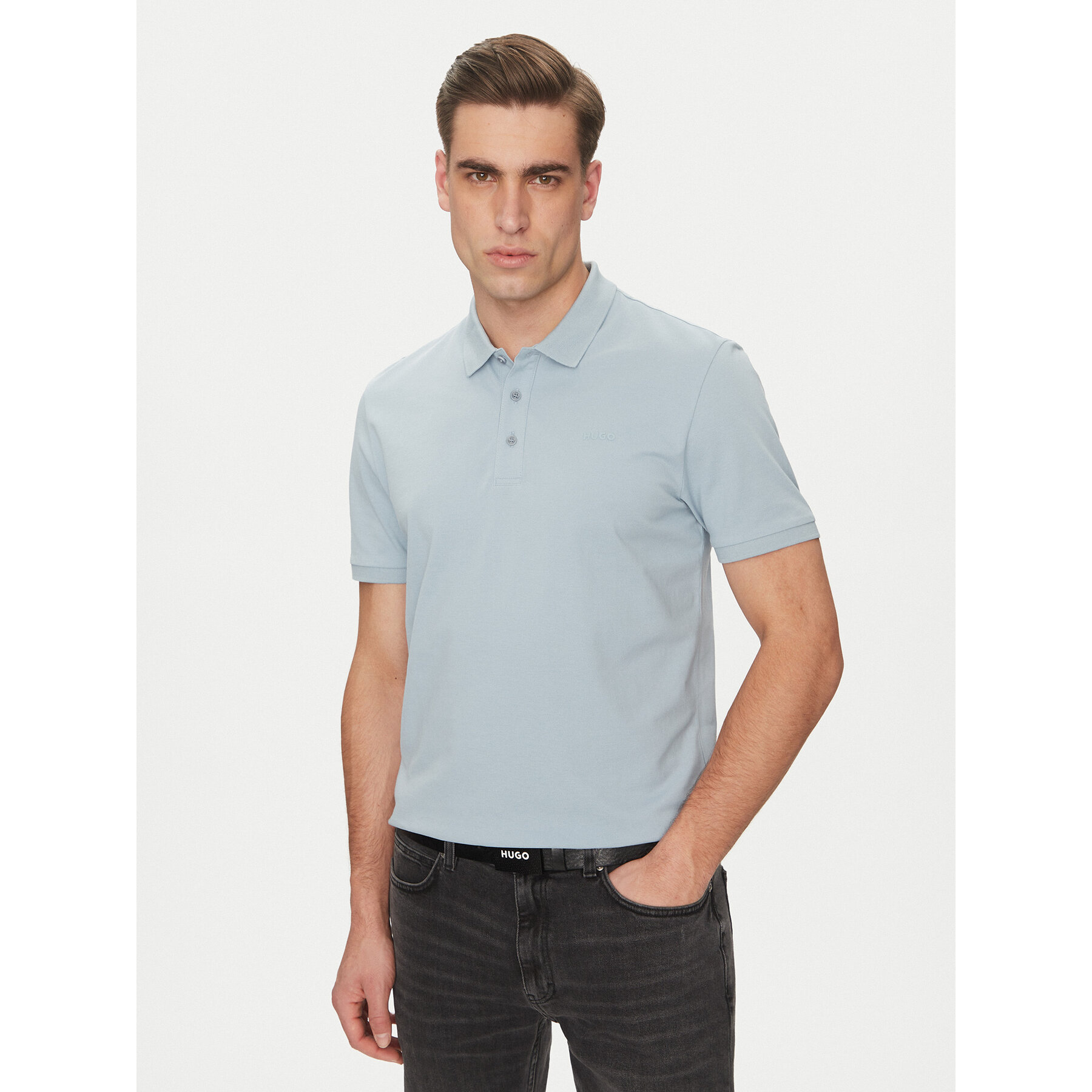 HUGO Polo Donos222 50466182 Μπλε Regular Fit