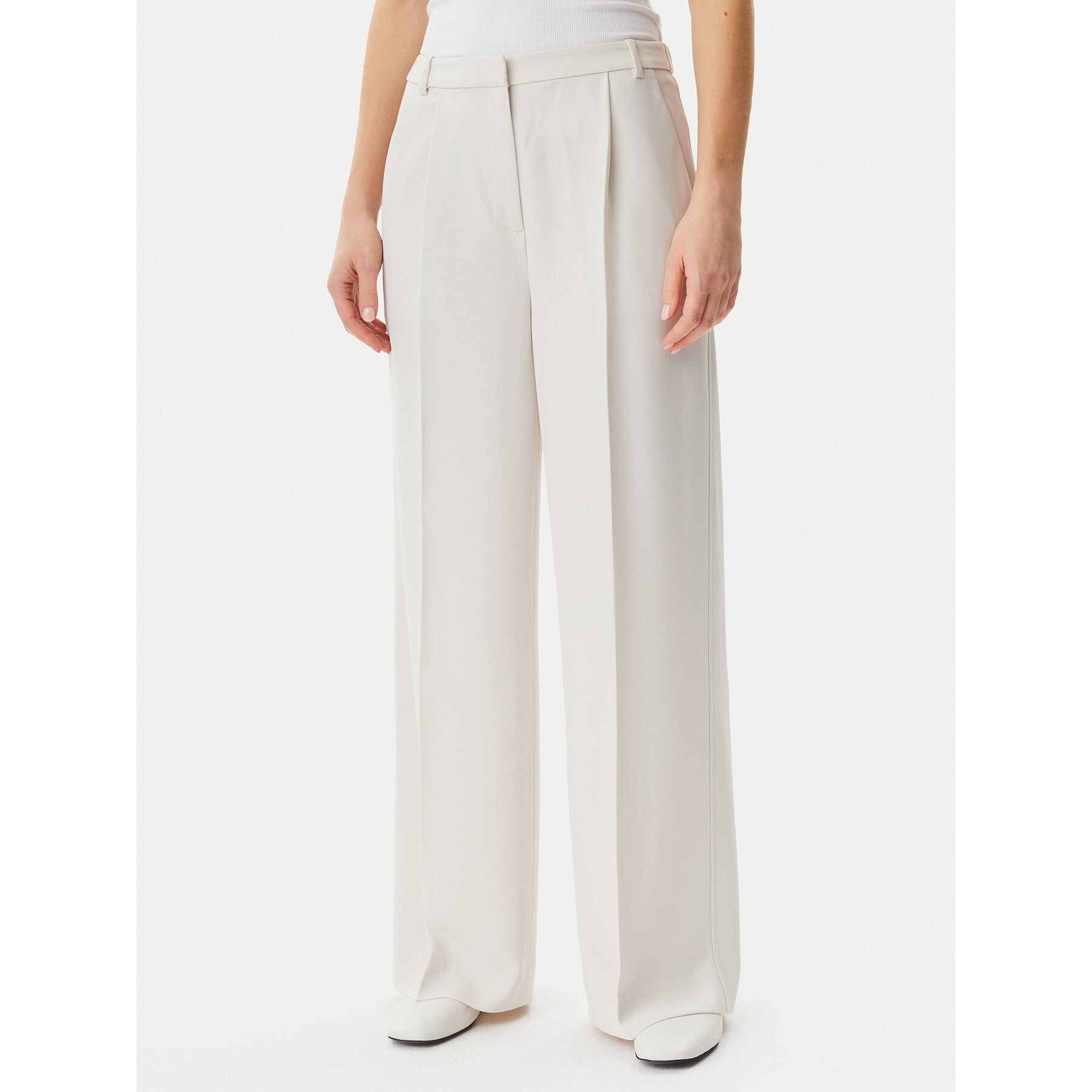Calvin Klein Stoffhose Travel Twill K20K208214 Grau Wide Leg