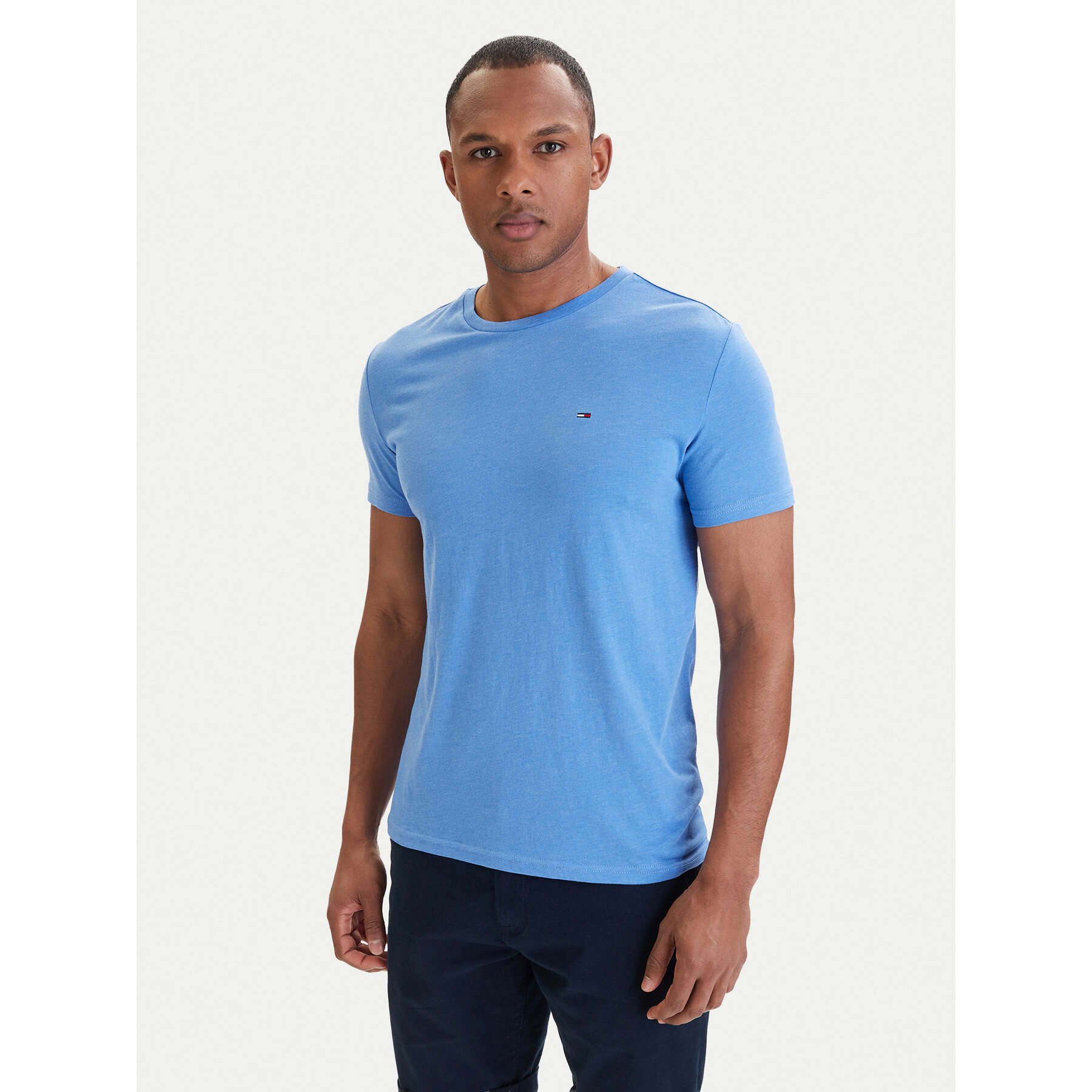 Tommy Jeans T-Shirt DM0DM20363 Blau Slim Fit