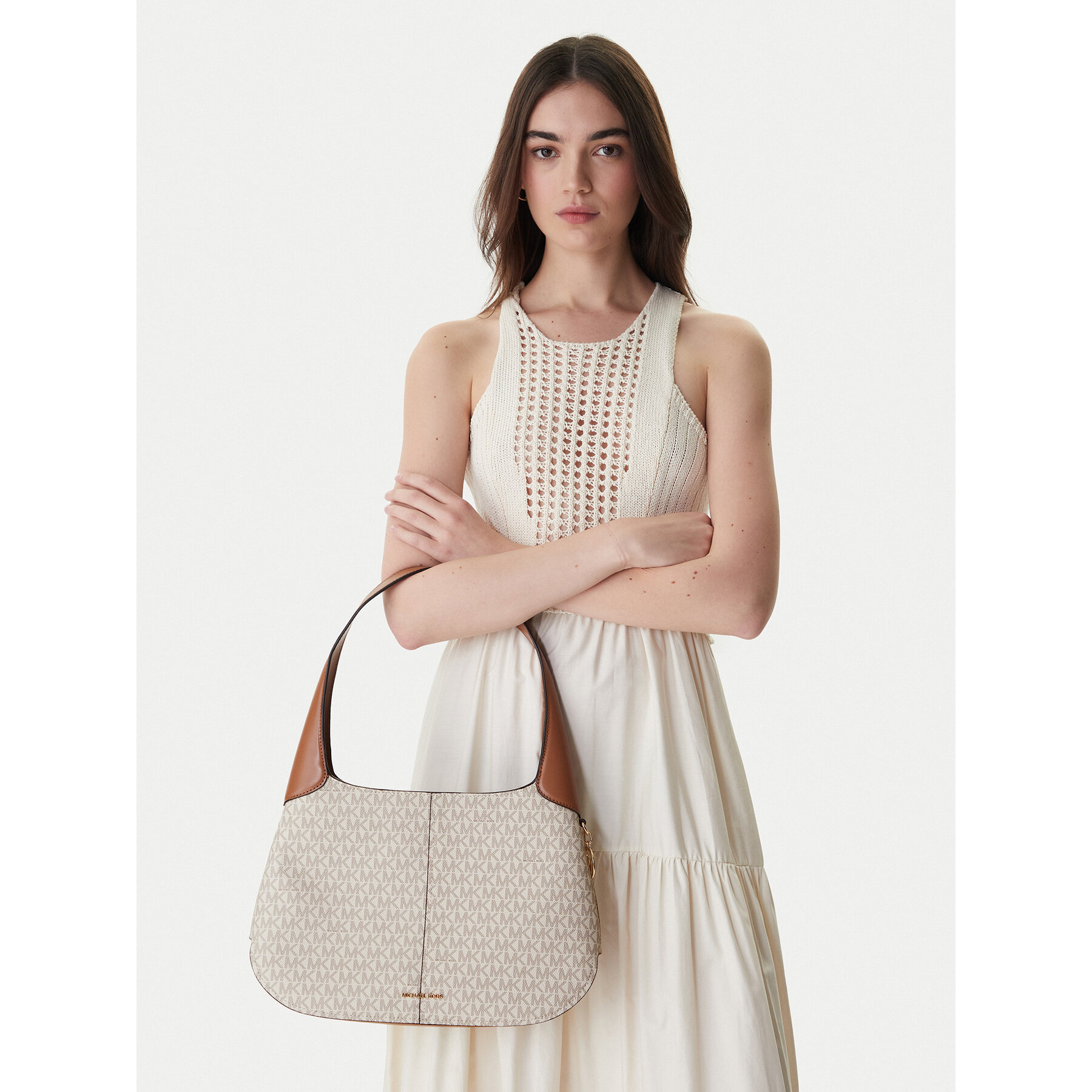 Geantă MICHAEL Michael Kors 30R6G0XL3B Écru