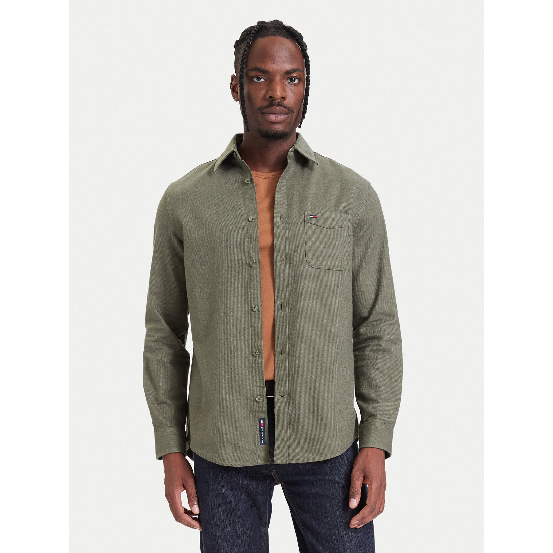 Tommy Jeans Hemd DM0DM23529 Grün Regular Fit