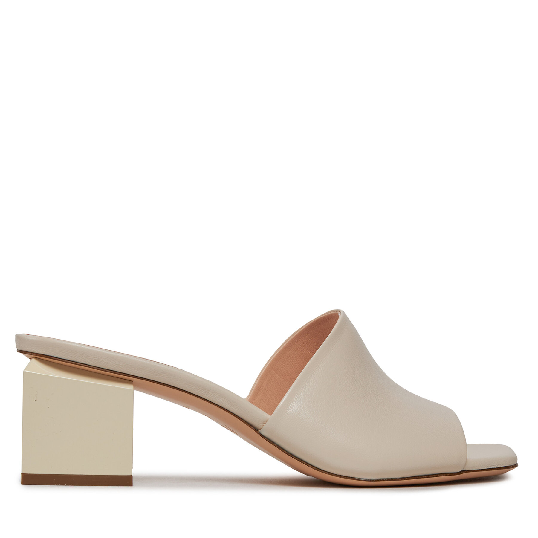 Chanclas AGL Angie Mule D660011PCKB074G125 Écru