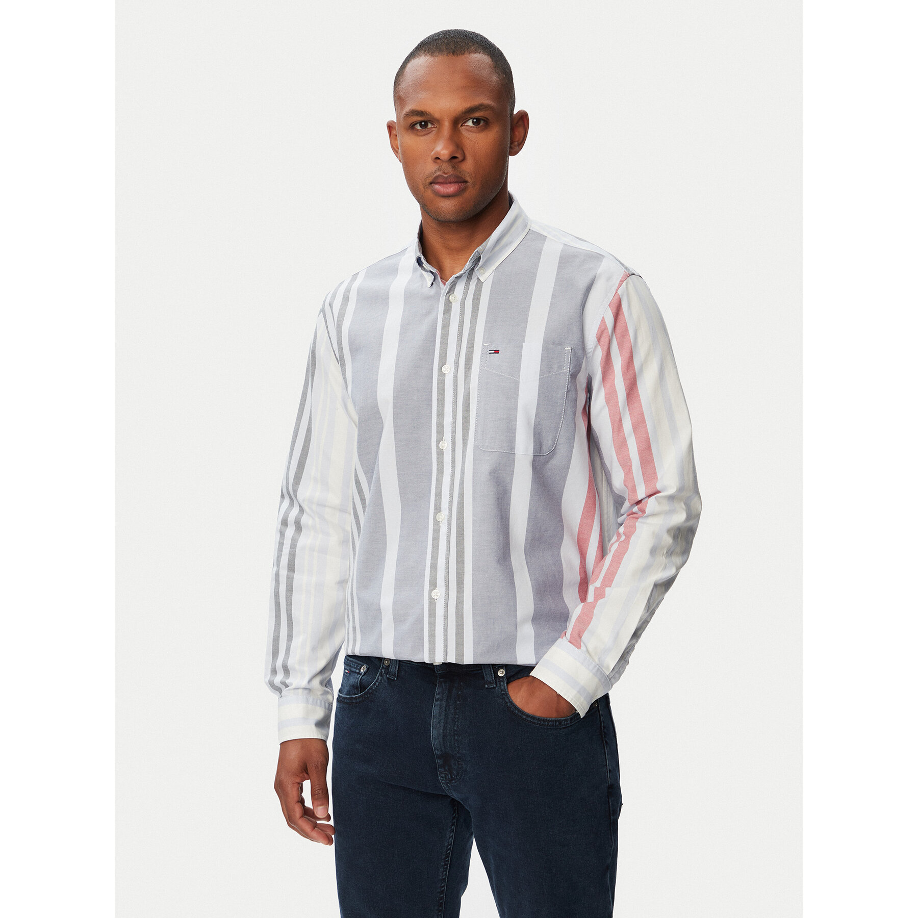 Tommy Jeans Hemd Oxford DM0DM23246 Bunt Relaxed Fit