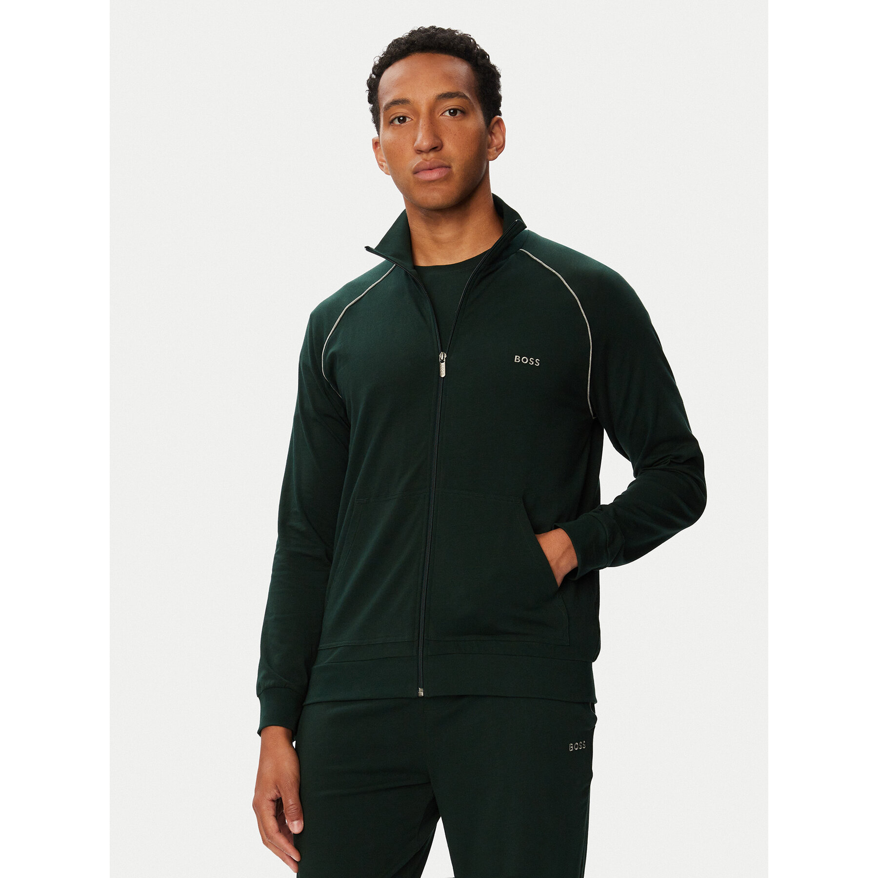 BOSS Sweatshirt Mix&Match 50515307 Dunkelgrün Regular Fit