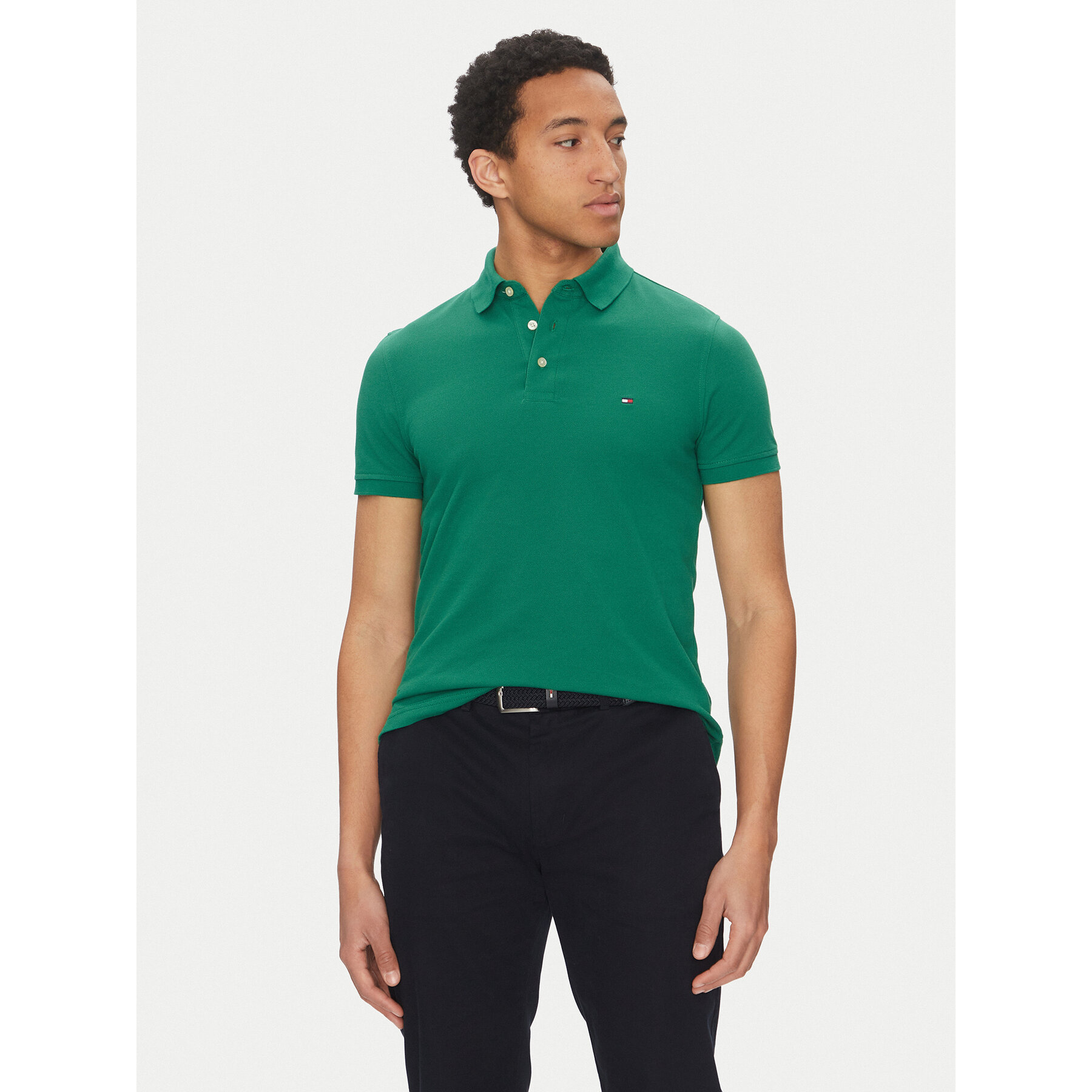 Tommy Hilfiger Polo 1985 MW0MW17771 Verde Slim Fit
