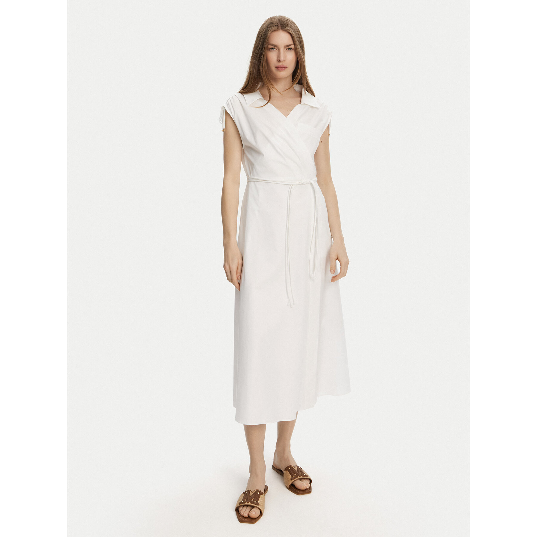 Marella Kleid für den Alltag Riviera 2513221052 Weiß Relaxed Fit