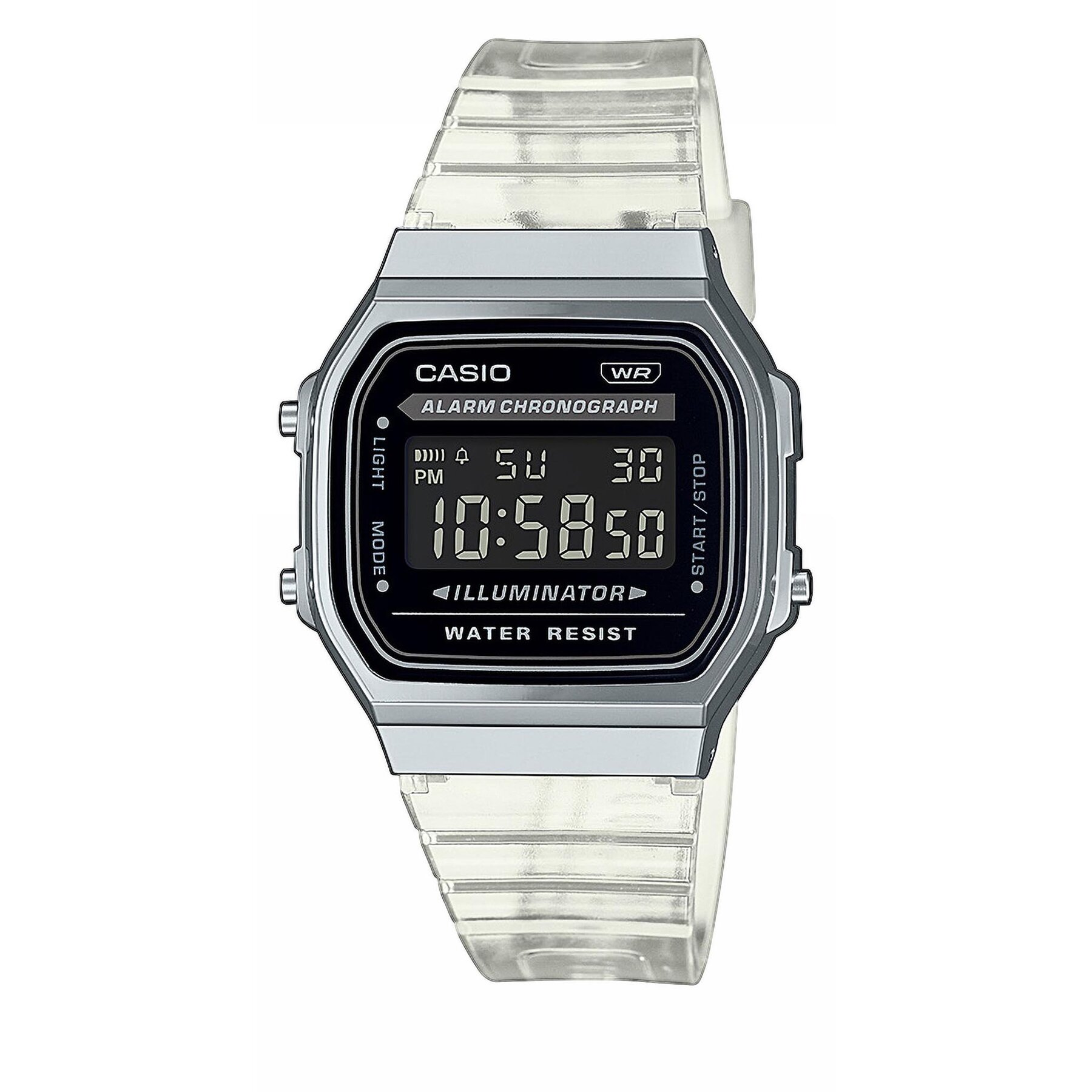 Damski Zegarek Casio Biały Vintage Digital A168XES-1BEF