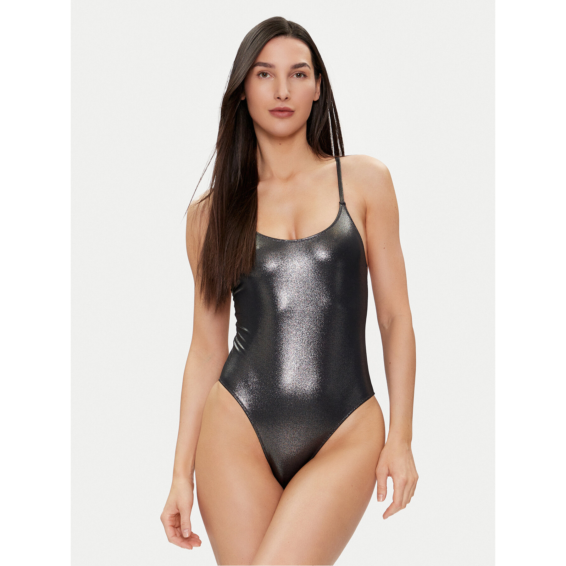Calvin Klein Swimwear Badeanzug KW0KW02255 Schwarz