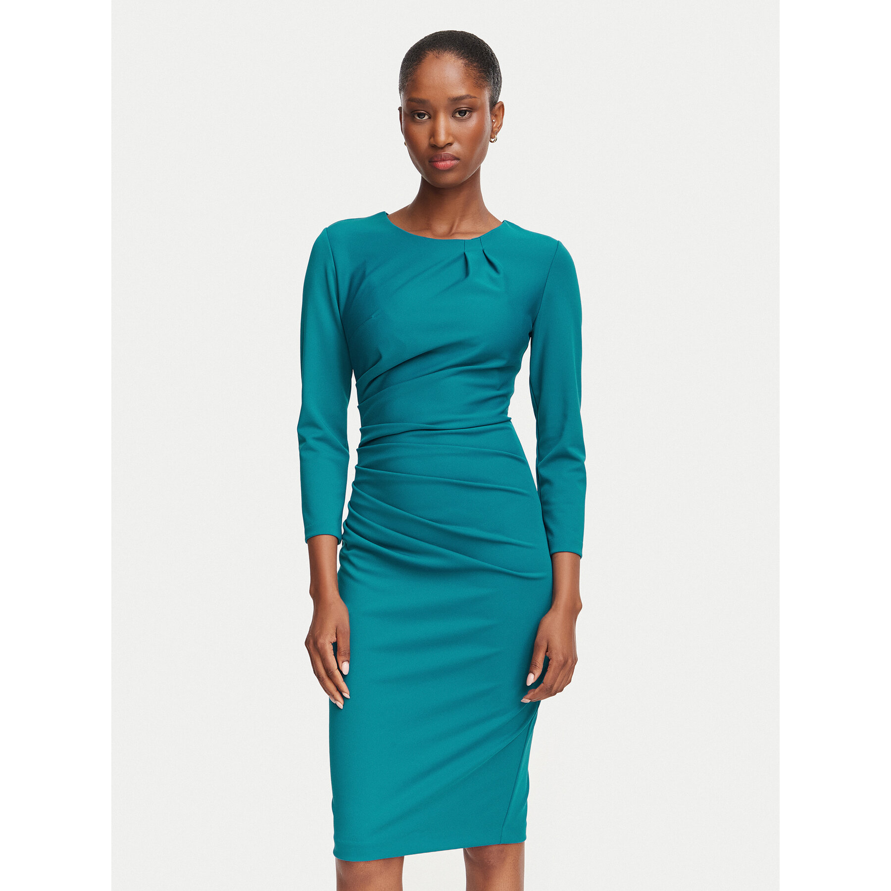 Rinascimento Coctailkleid CFC0130327003 Türkisfarben Slim Fit