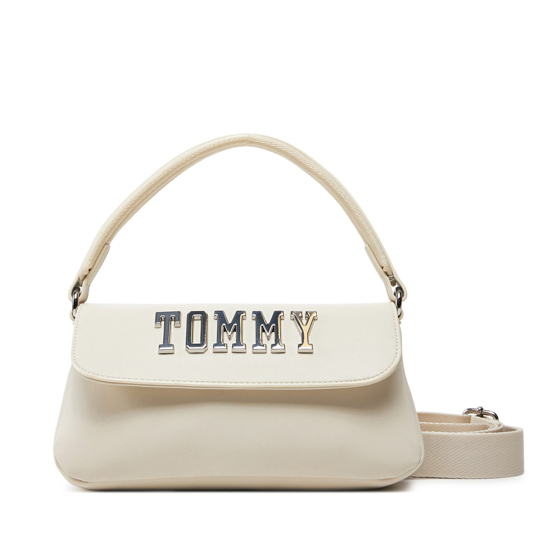 Geantă Tommy Jeans Tjw Everywhere Flap Crossover AW0AW17391 Bej