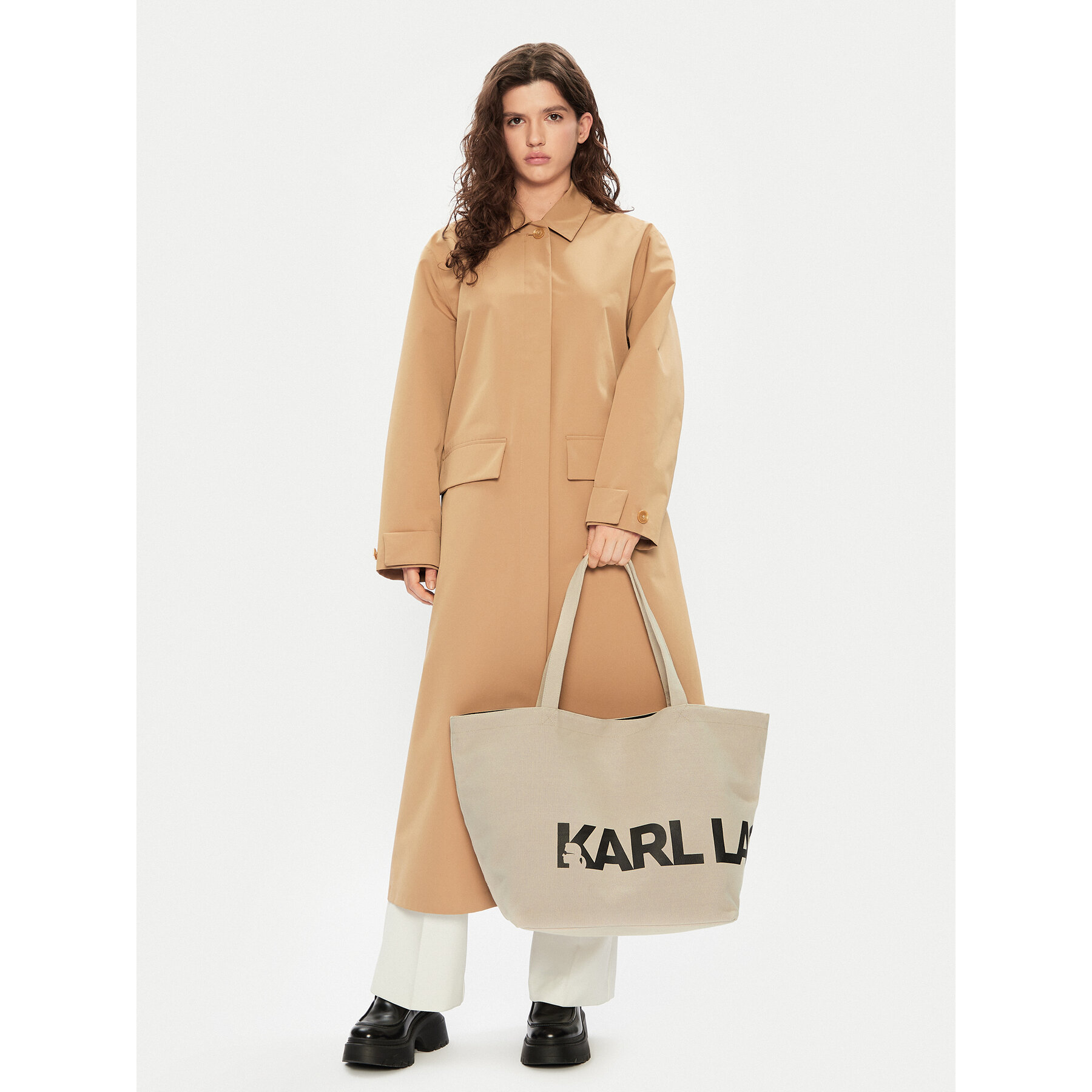 Τσάντα KARL LAGERFELD A1W50060 Μπεζ