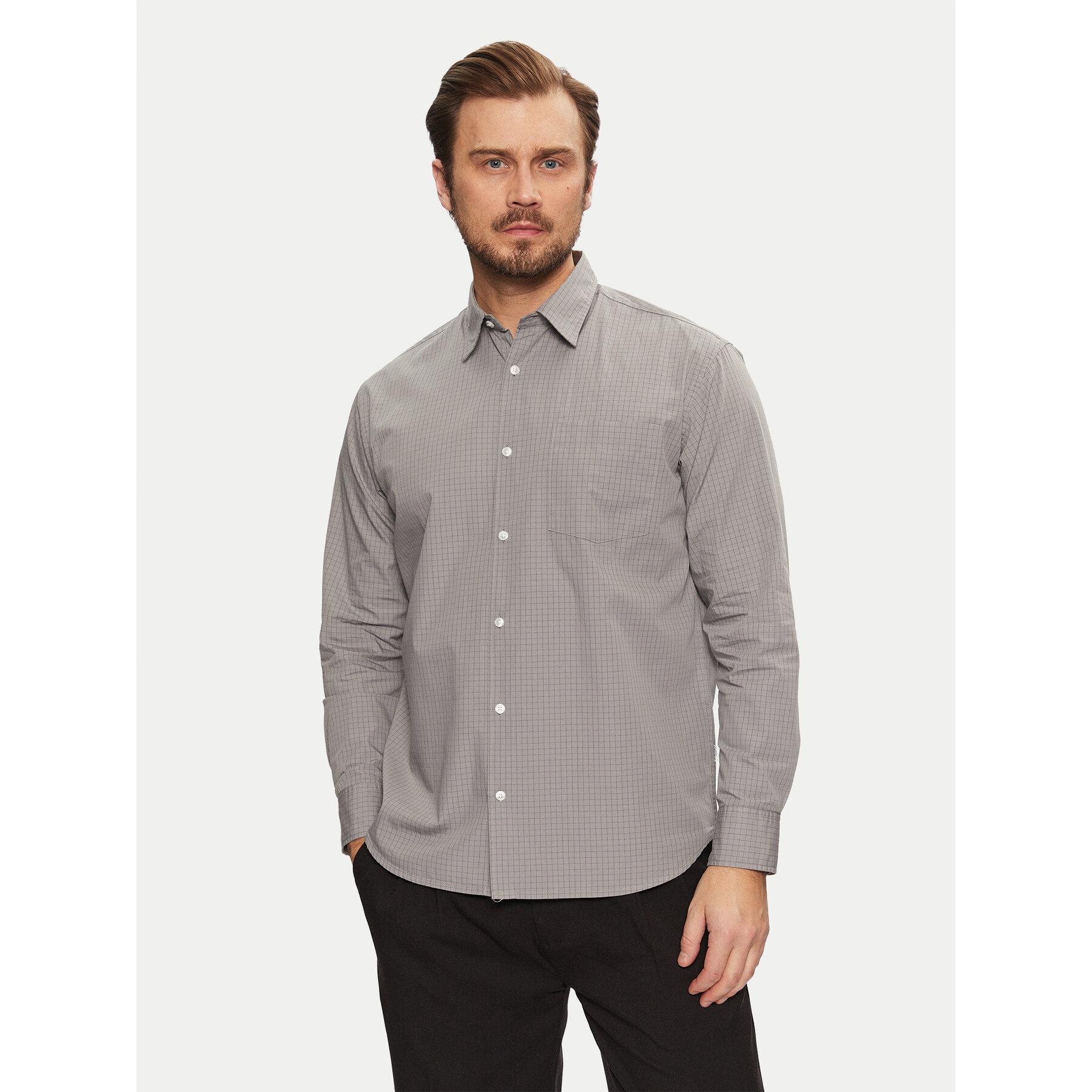Jack & Jones Hemd Cody 12269802 Grau Relaxed Fit
