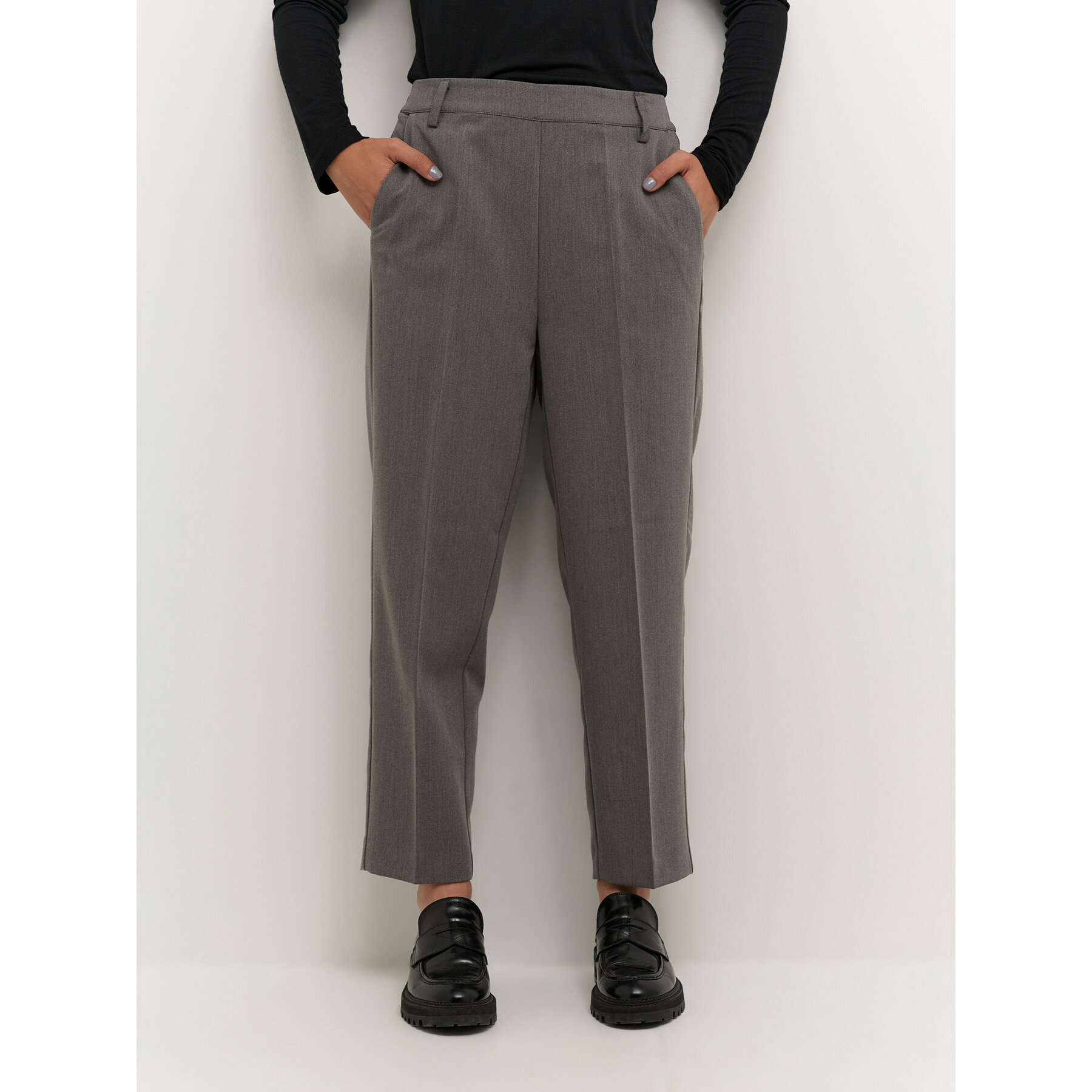 Kaffe Stoffhose Sakura 10506127 Grau Relaxed Fit