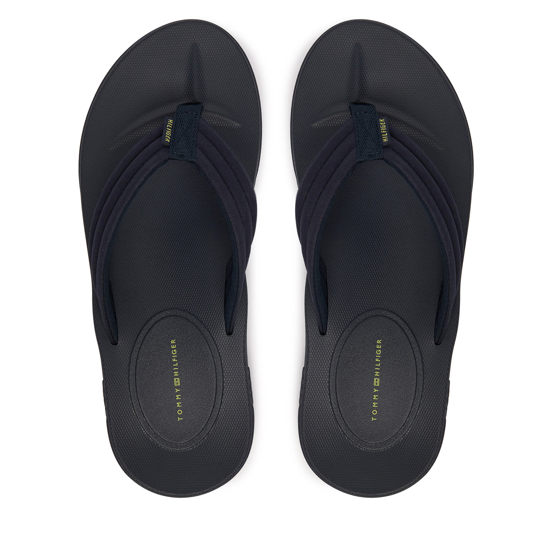 Čības uz pirksta Tommy Hilfiger Molded Hilfiger Lth Beach Sandal FM0FM05802 Tumši zils