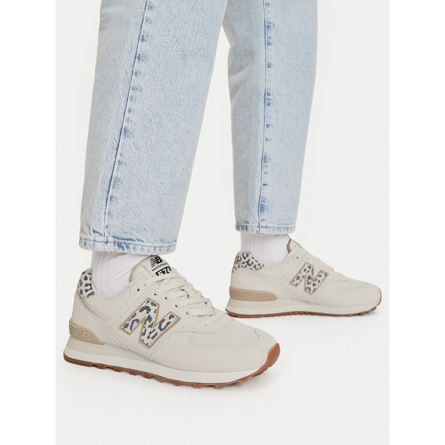 Superge New Balance WL574XD2 Écru