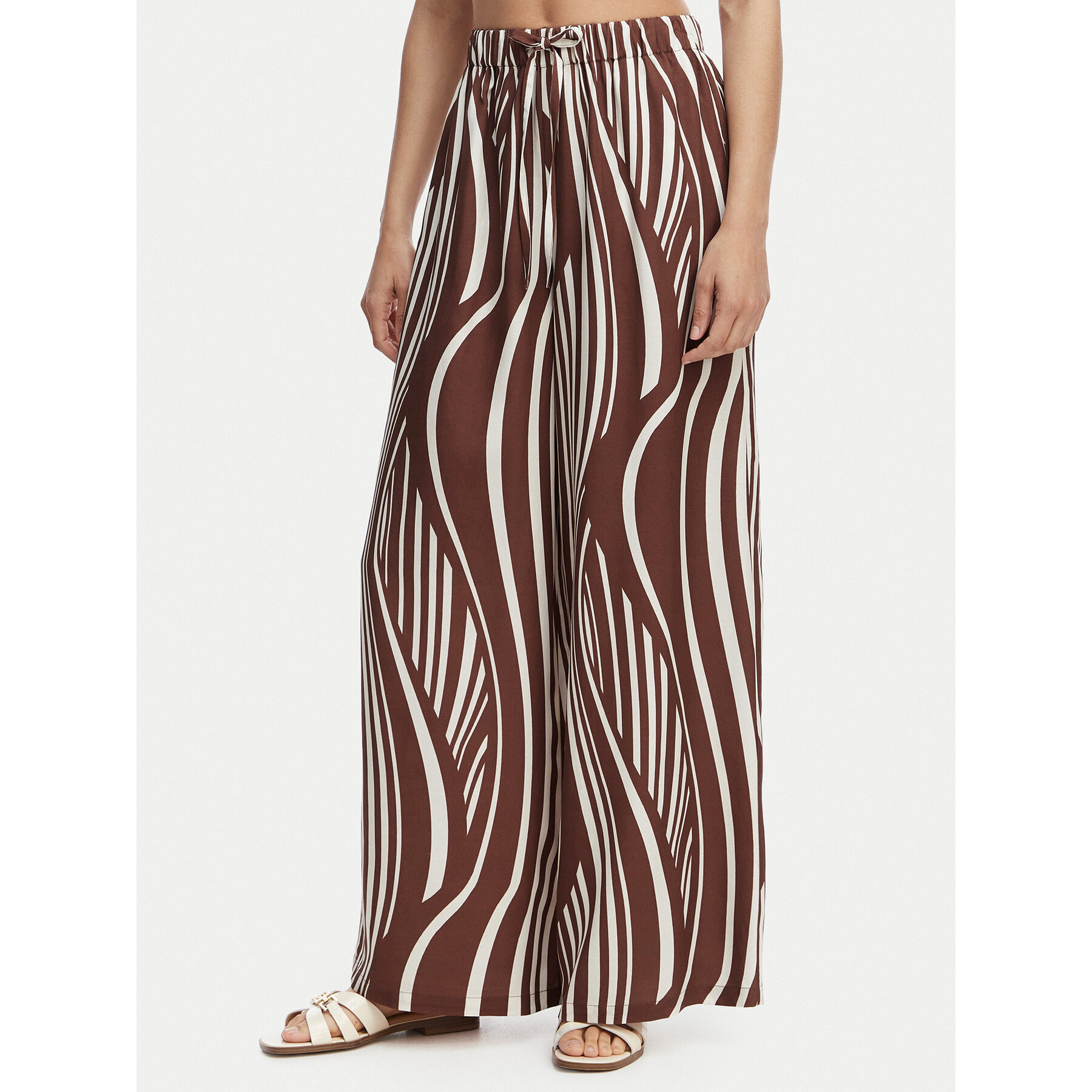 Seafolly Stoffhose Coastline 55541-PA Braun Wide Leg