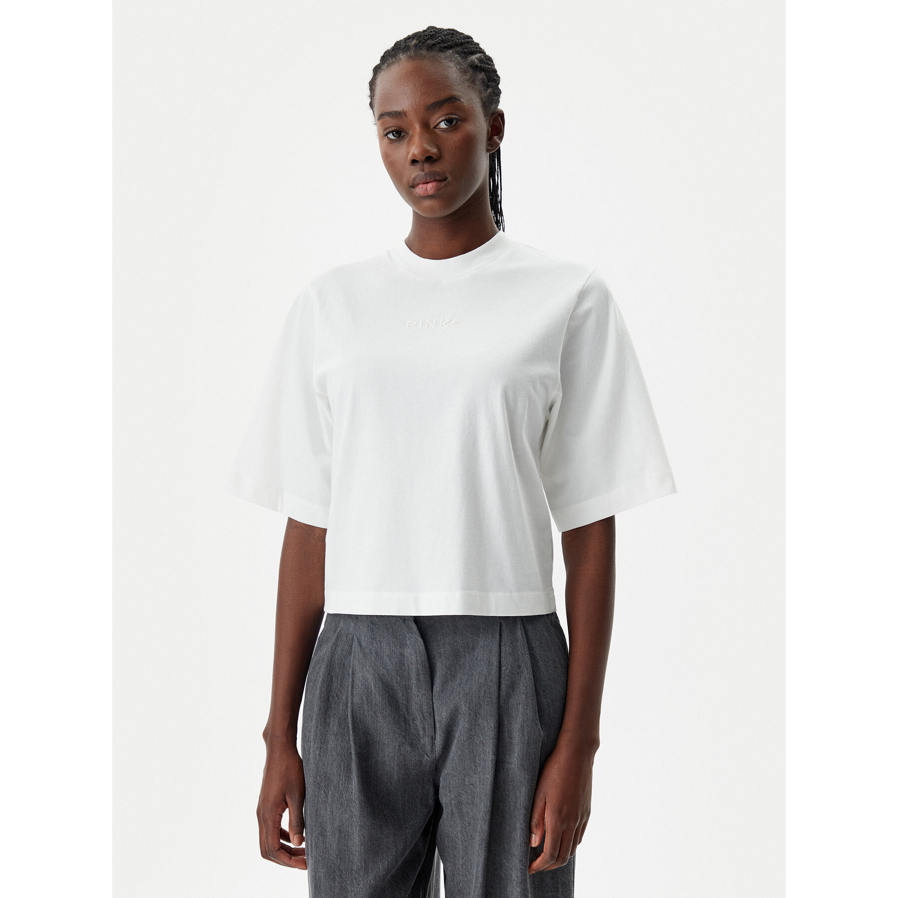 PINKO T-Shirt 104604 A2F8 Z05 Λευκό Regular Fit