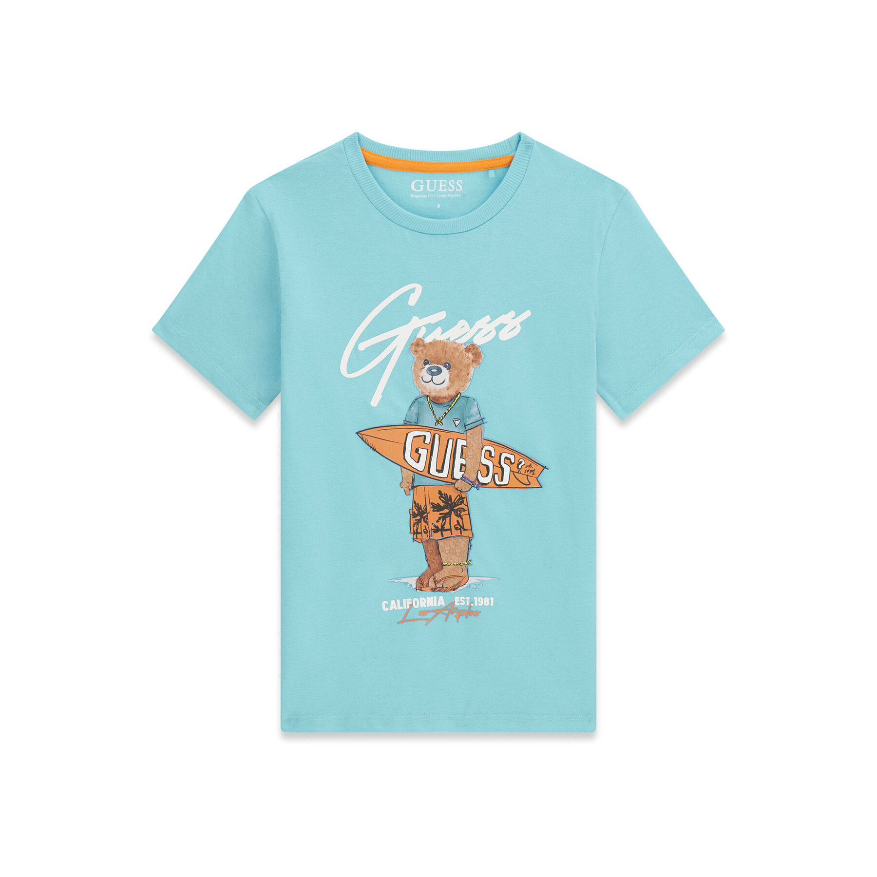 Guess Majica L6GI09 K8HM4 Modra Regular Fit