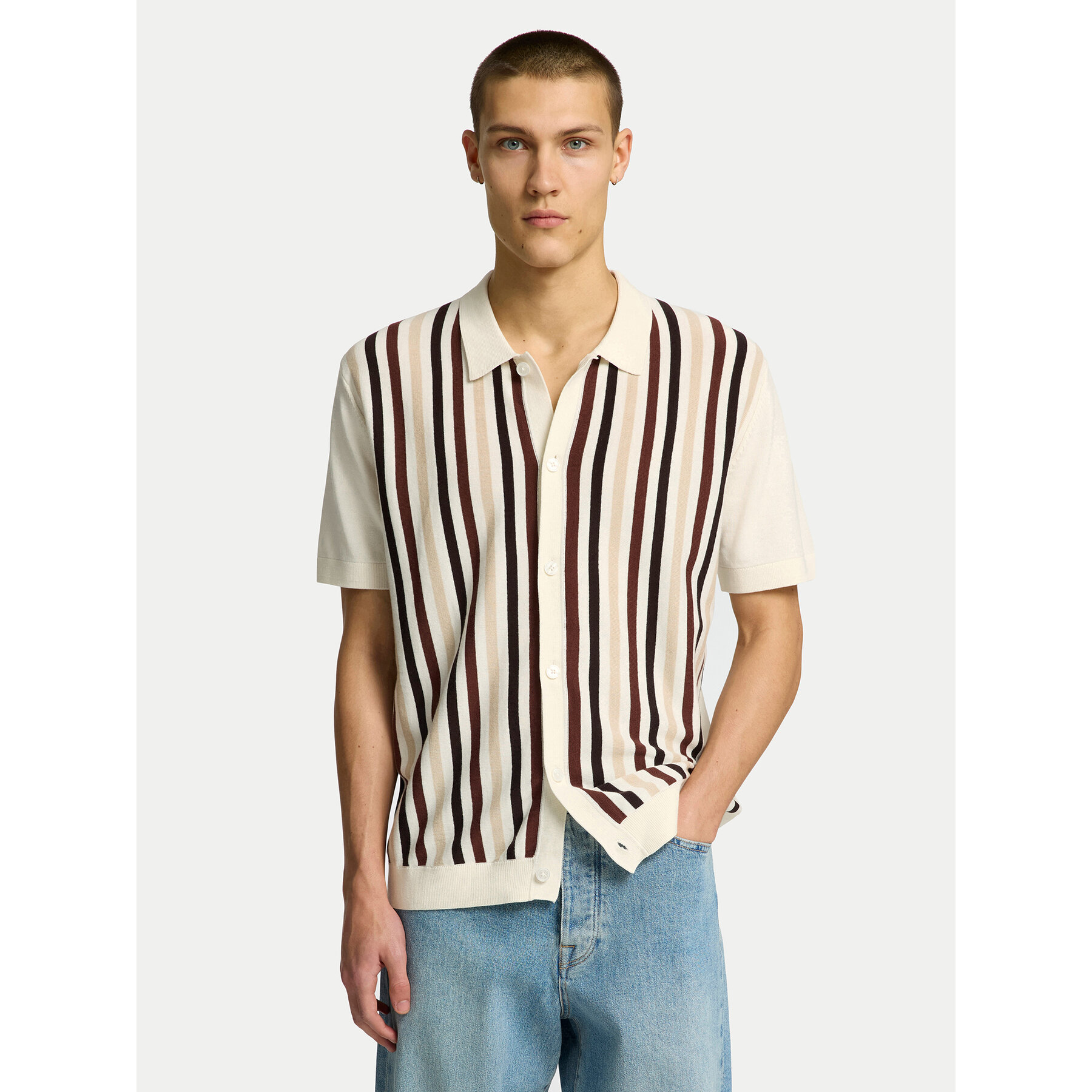 Selected Homme Polo majica 16096371 Bež Regular Fit