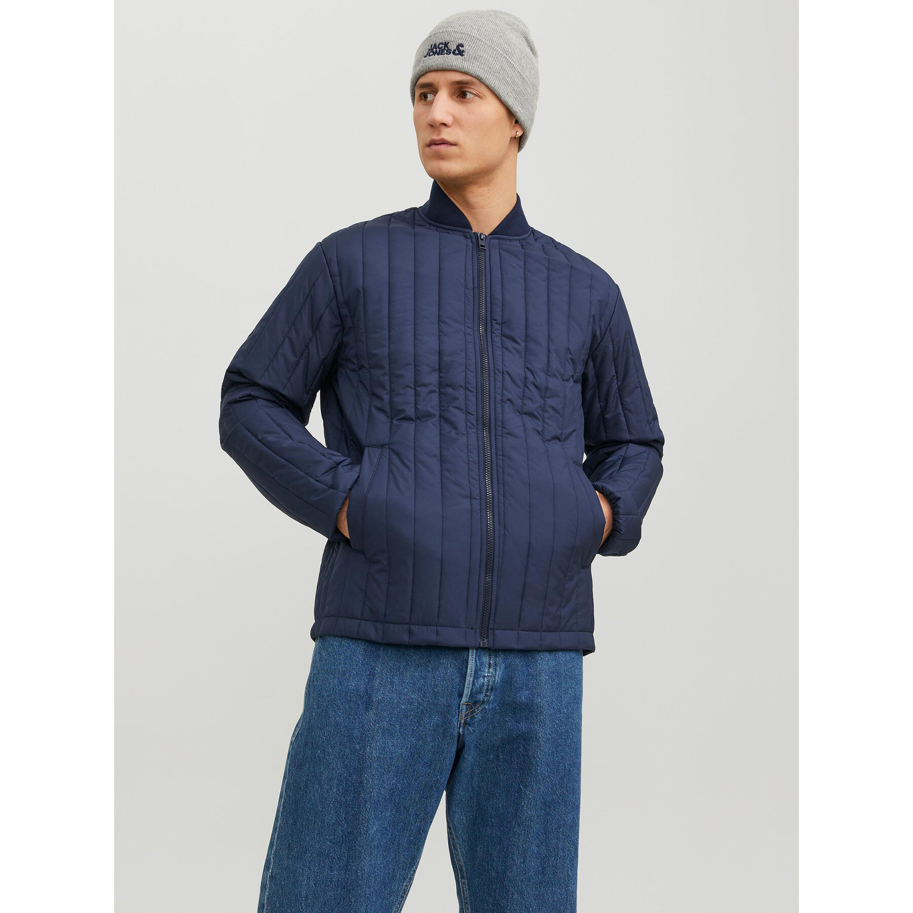 Jack & Jones Übergangsjacke City 12237729 Dunkelblau Regular Fit