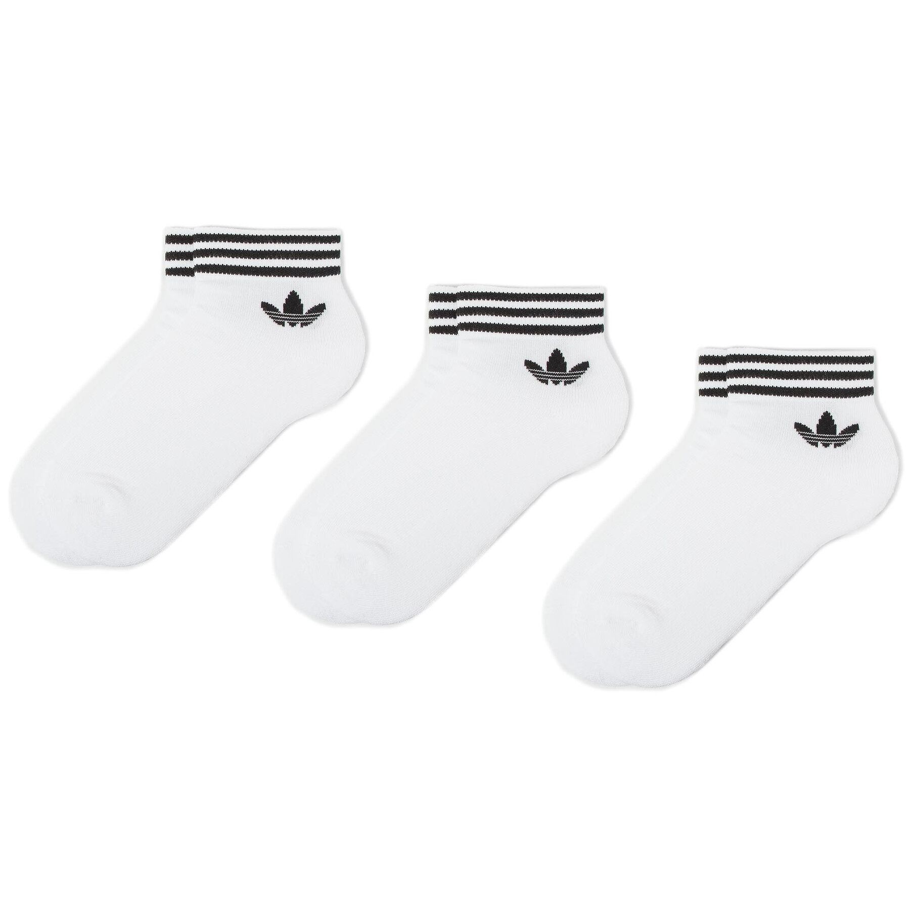 Lot de 3 paires de chaussettes basses unisexe adidas Tref Ank Sck Hc EE1152 Blanc