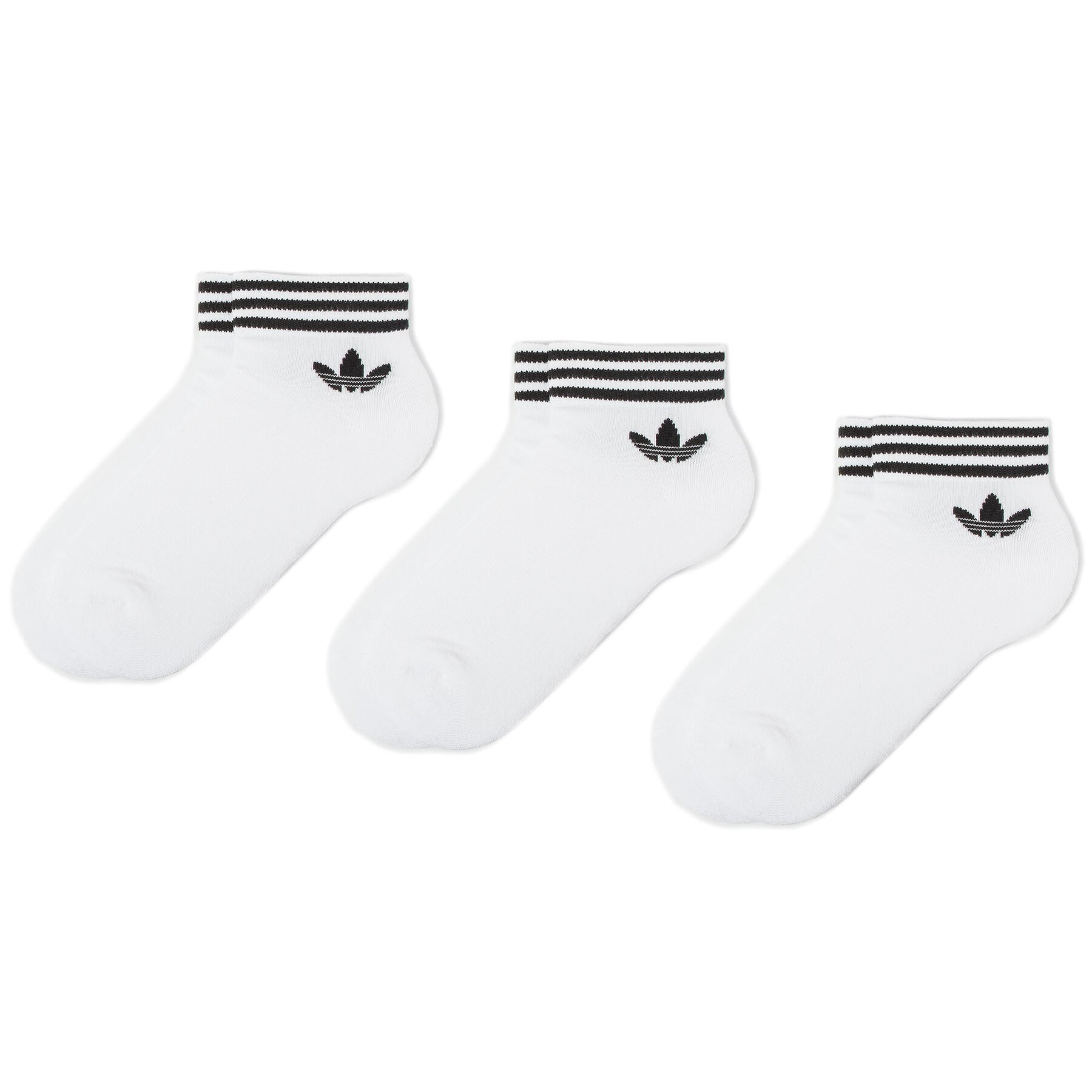 Unisex trumpų kojinių komplektas (3 poros) adidas Tref Ank Sck Hc EE1152 White/Black