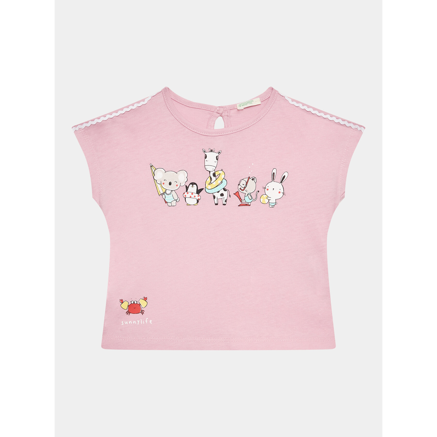 United Colors Of Benetton T-Shirt 3I1XA102W Ροζ Regular Fit