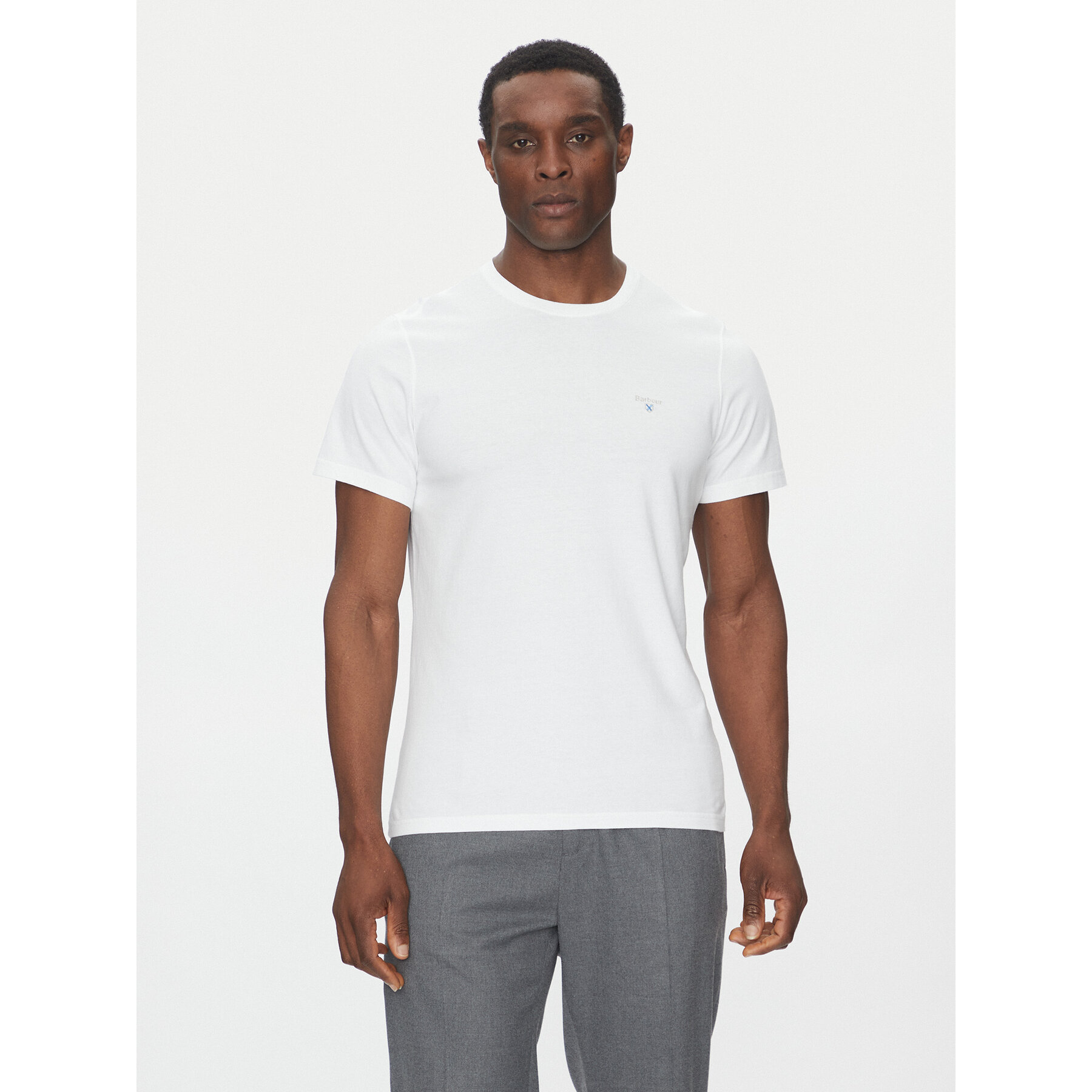 Barbour T-Shirt Tartan MTS0670WH11 Λευκό Tailored Fit