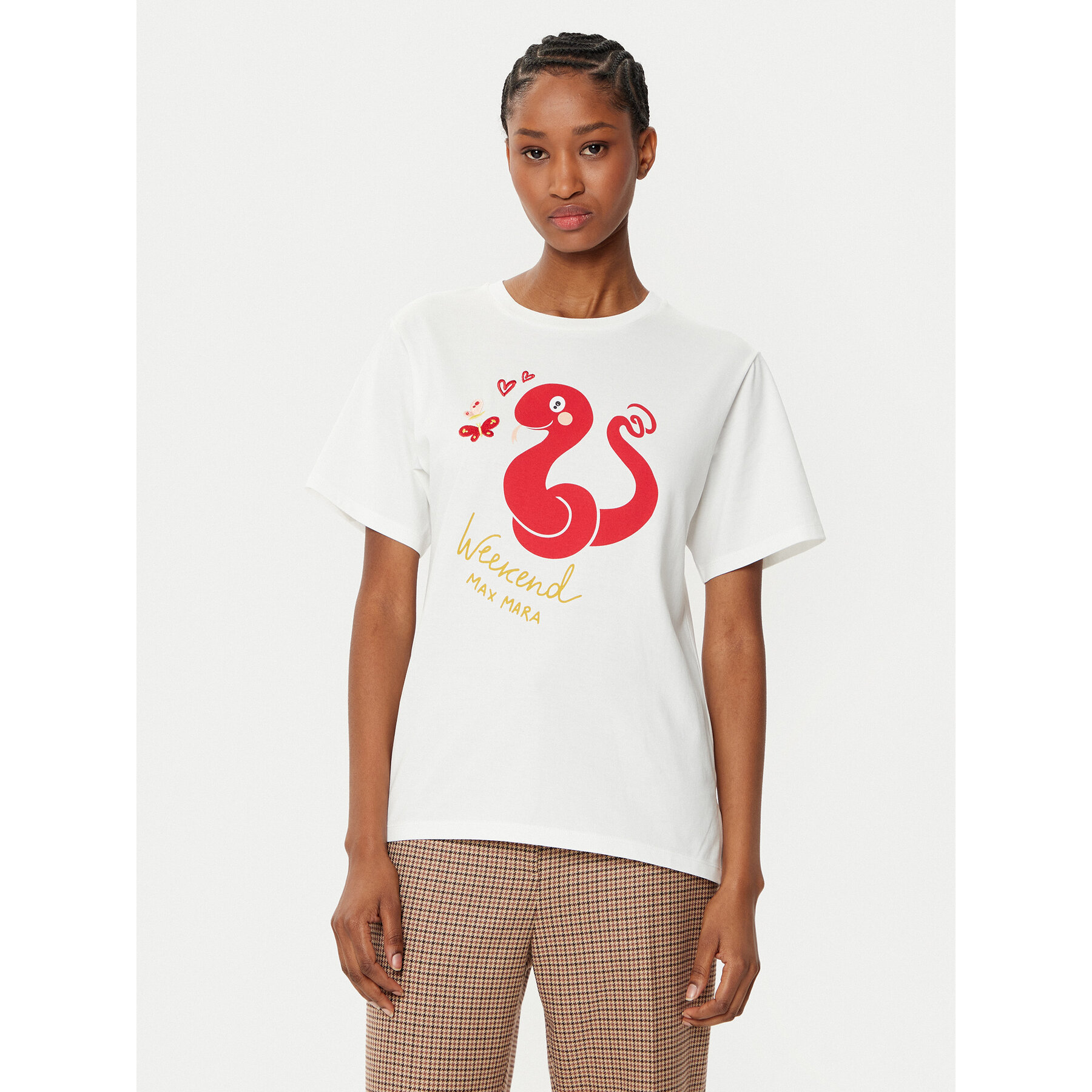 Weekend Max Mara T-shirt Cabina 2515971041 Bianco Regular Fit